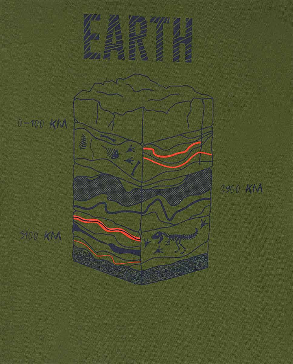 Camiseta punto verde de niño Try New Path