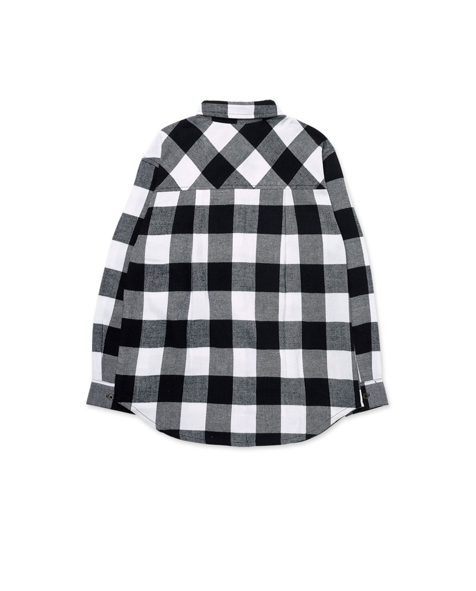 Camisa franela cuadros niña K-Pop