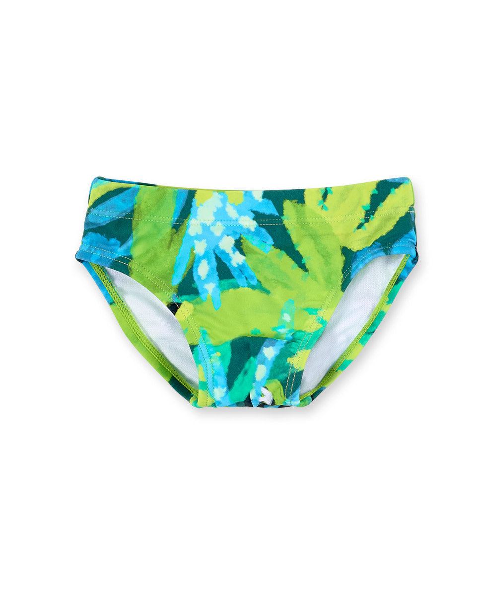 Bañador slip verde niño Tropadelic