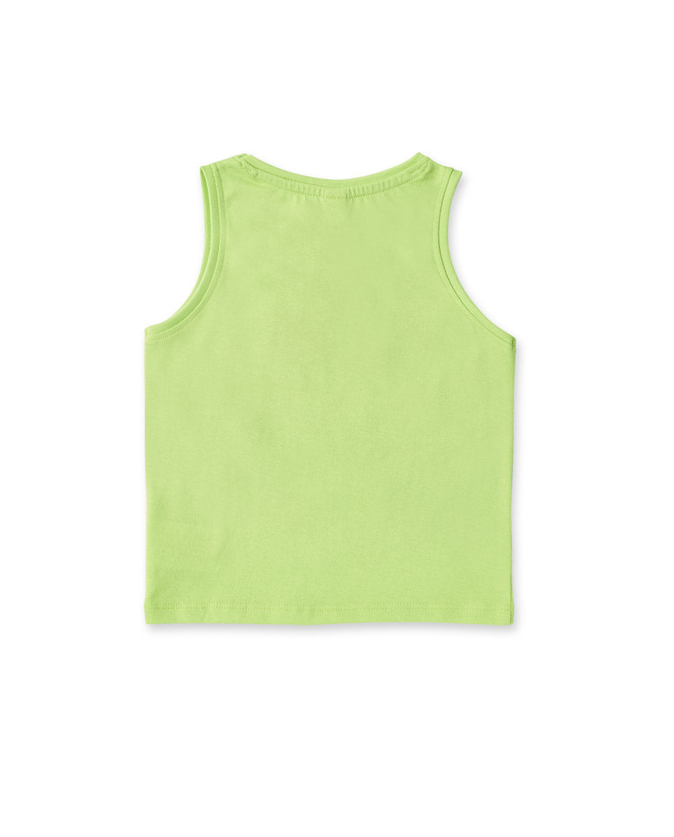 Camiseta tirantes punto verde niño Tropadelic