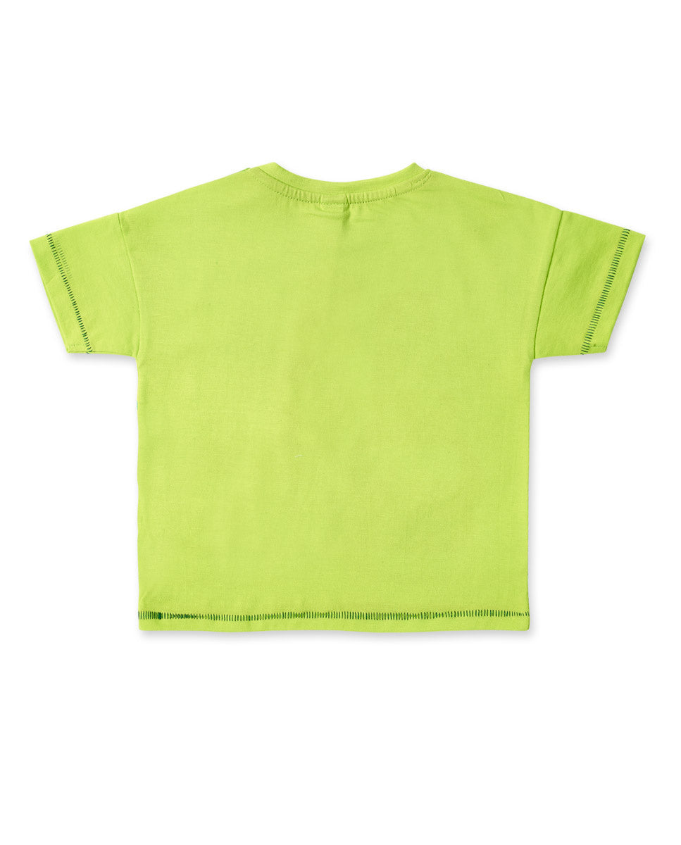 Camseta punto verde niño Tropadelic
