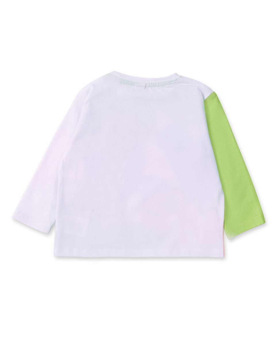 Camiseta larga punto blanco niño Tropadelic