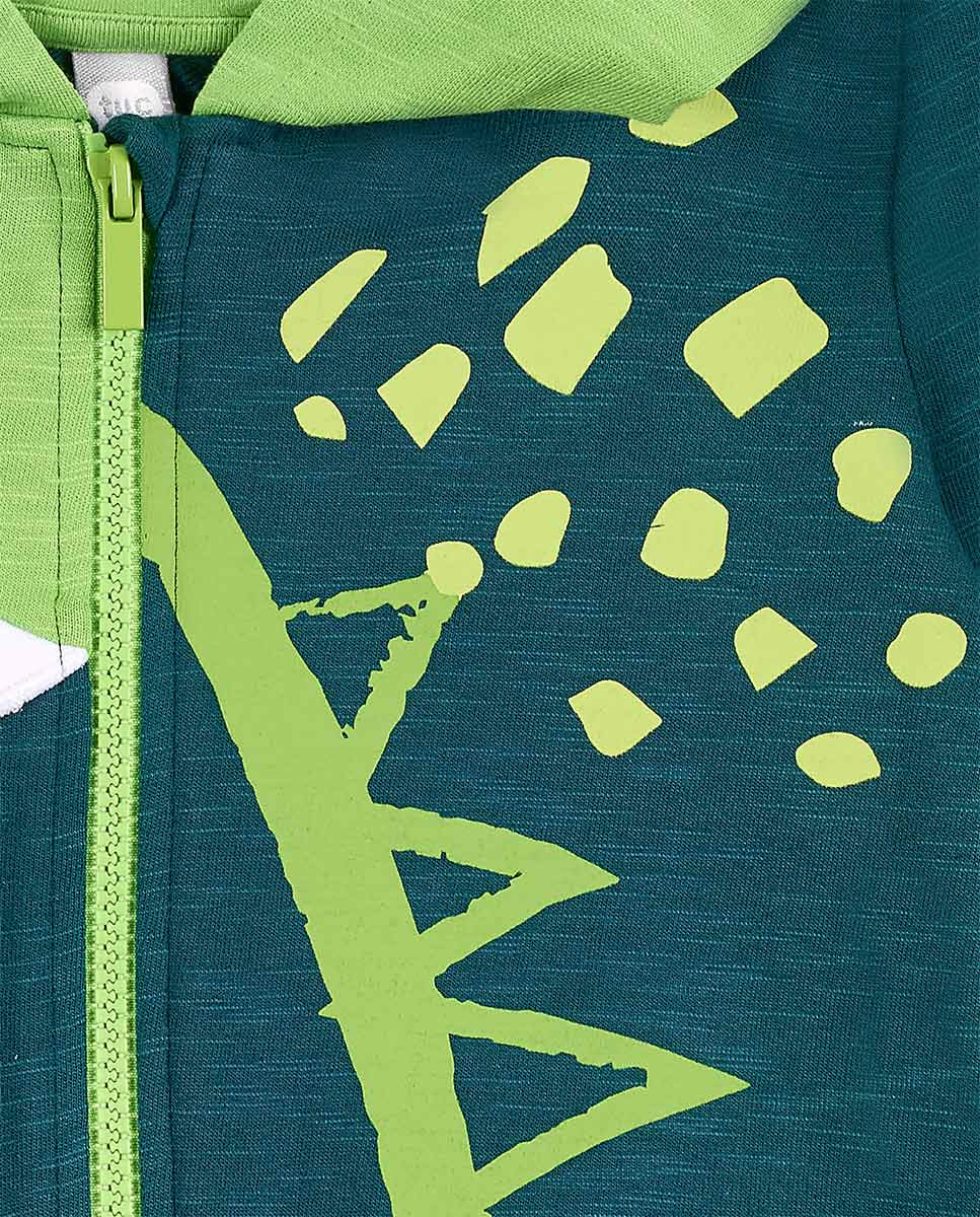 Chaqueta felpa verde niño Tropadelic