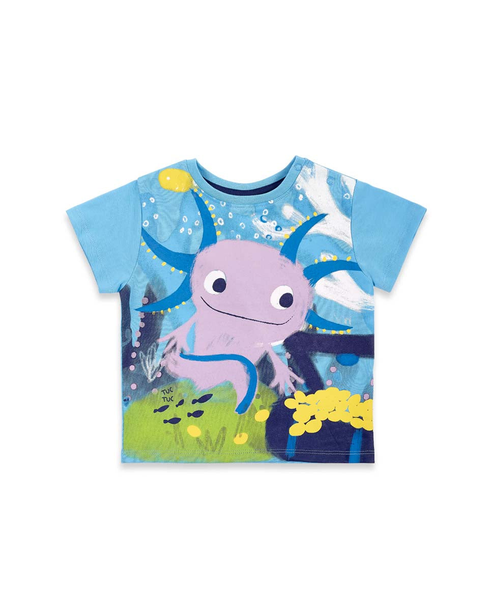 Camiseta punto azul niño Ocean Wonders