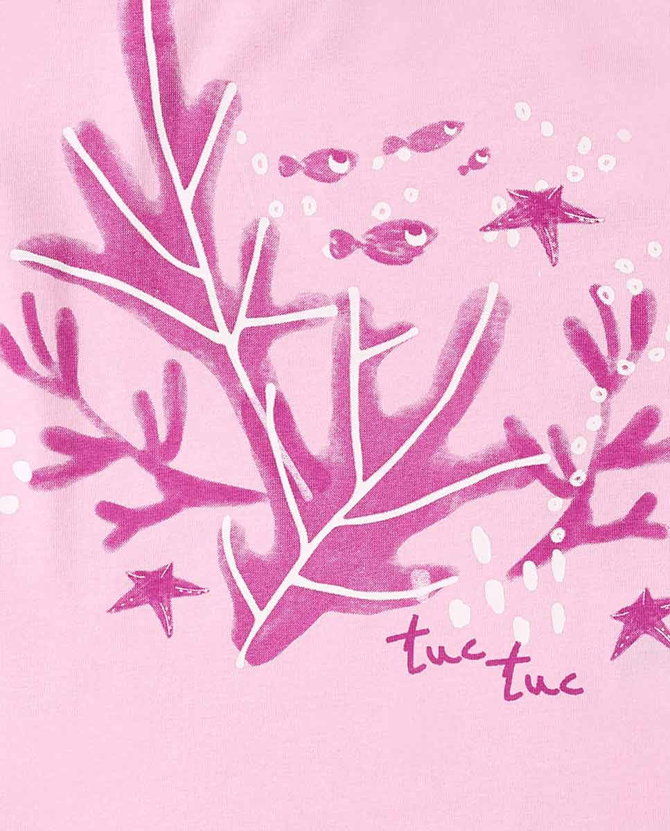 Camiseta punto rosa niña Ocean Wonders