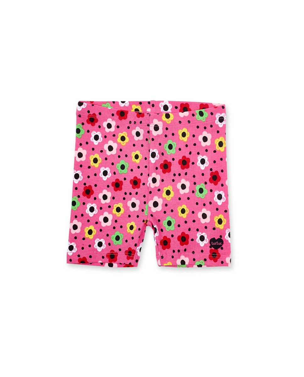Legging ciclista punto rosa niña Creamy Ice