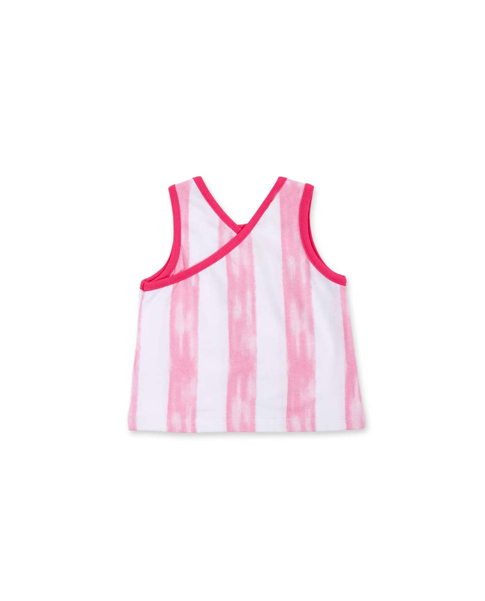 Camiseta punto blanco rosa niña Creamy Ice