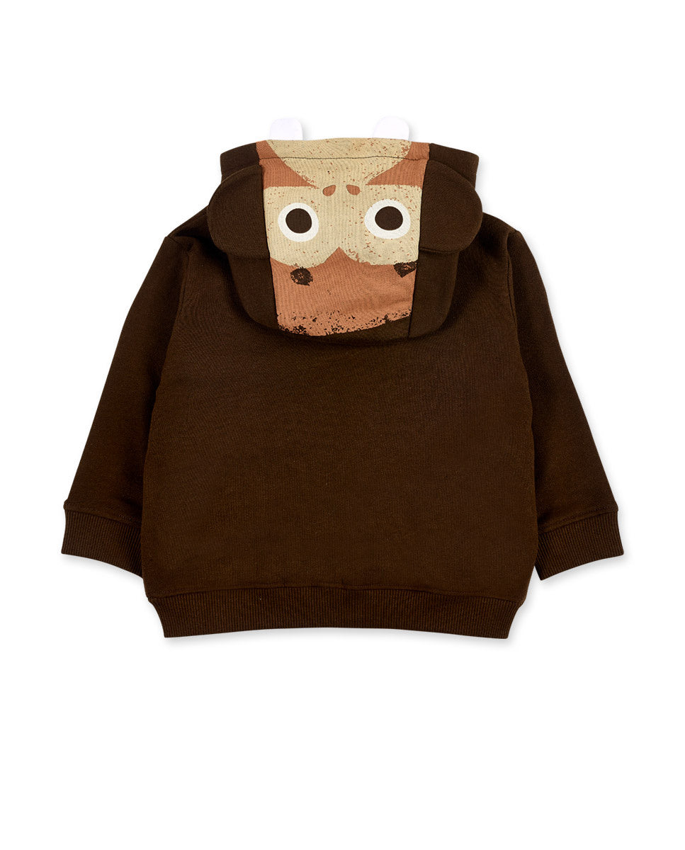 Chaqueta felpa marrón niño Banana Records