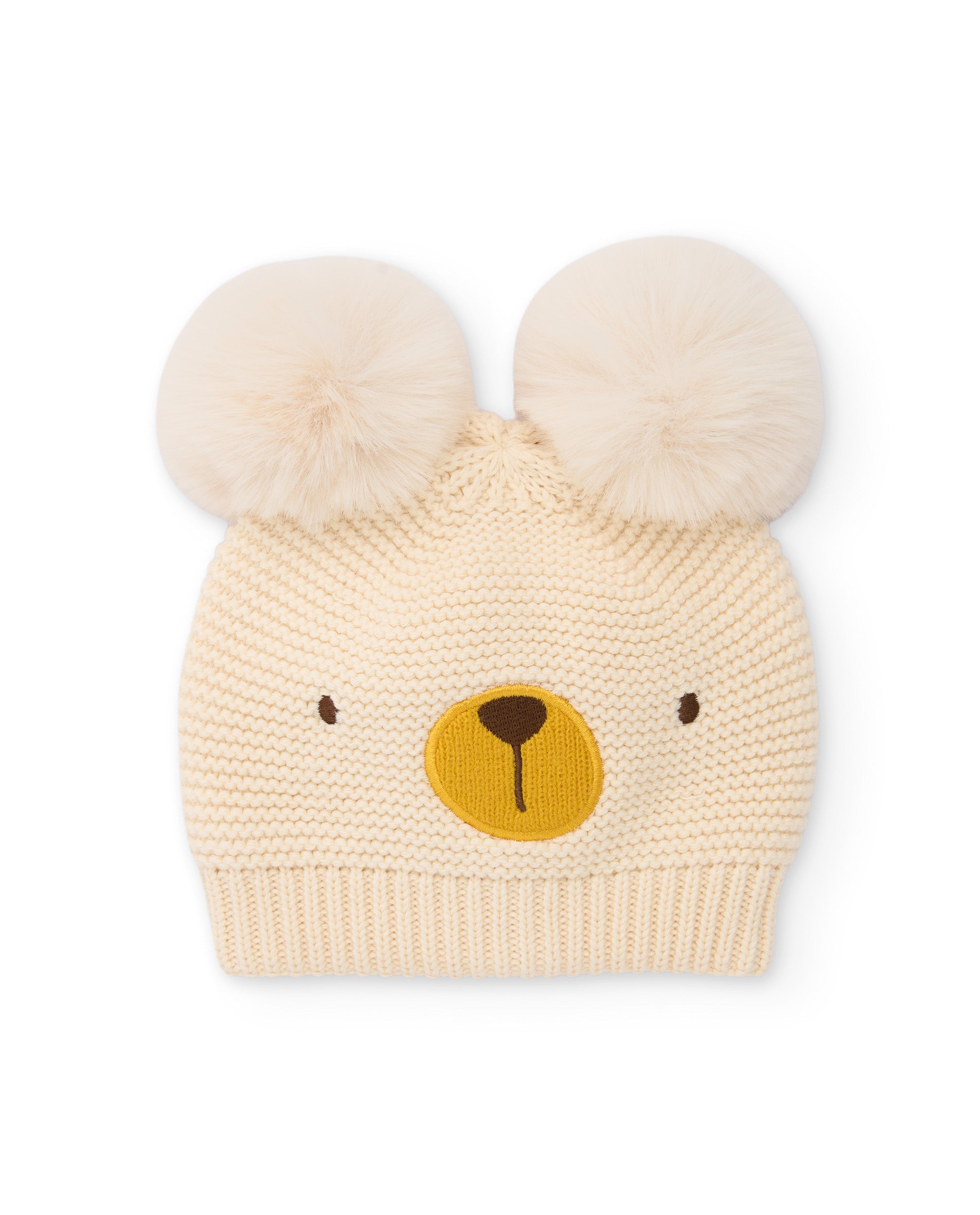 Gorro de bebé en tricot con pompones