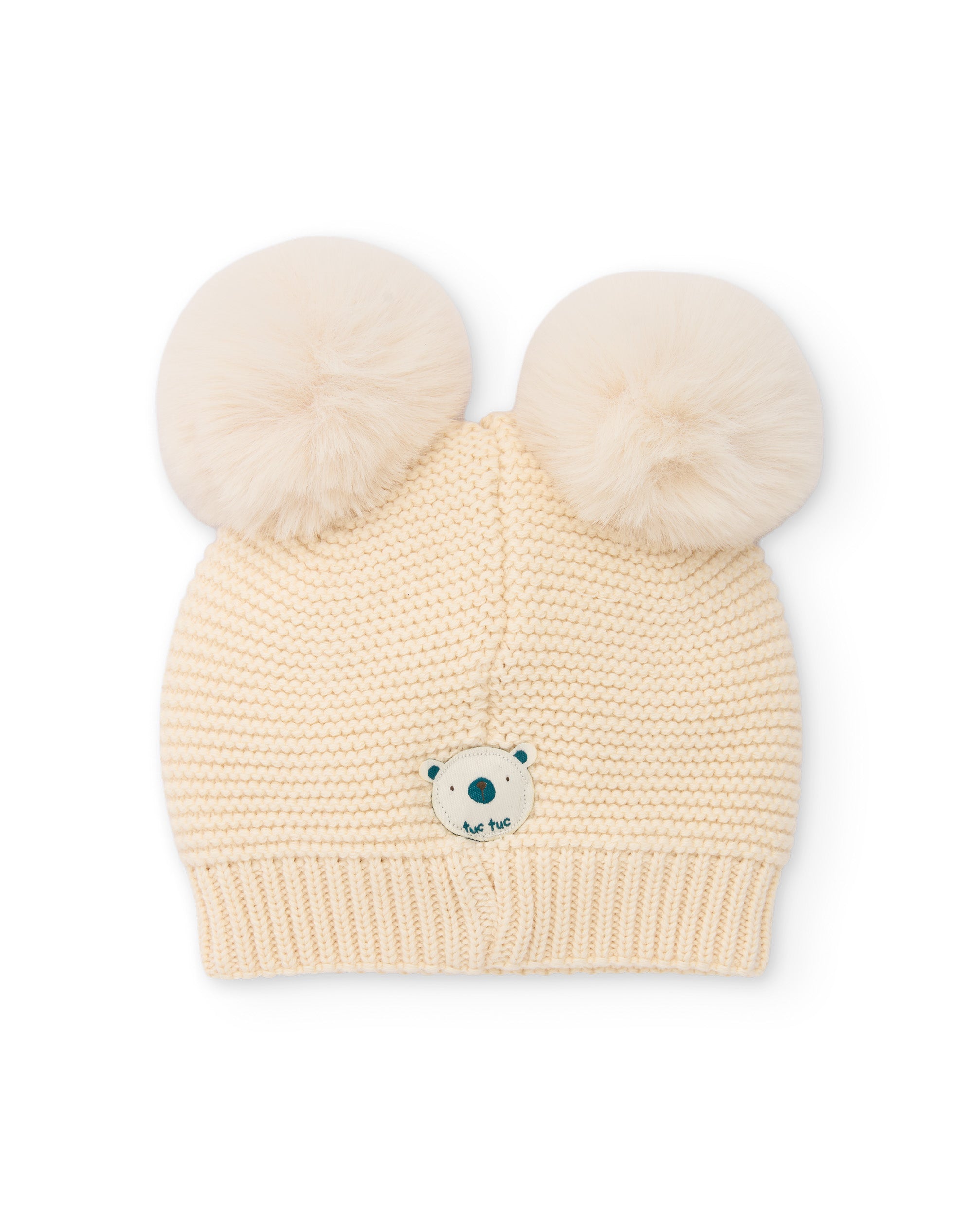 Gorro de bebé en tricot con pompones