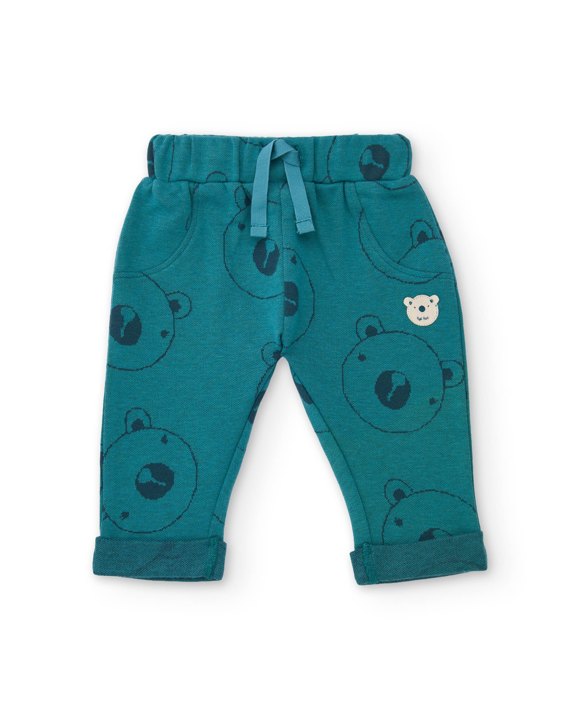 Conjunto de felpa de bebé de tres piezas con estampado de osos