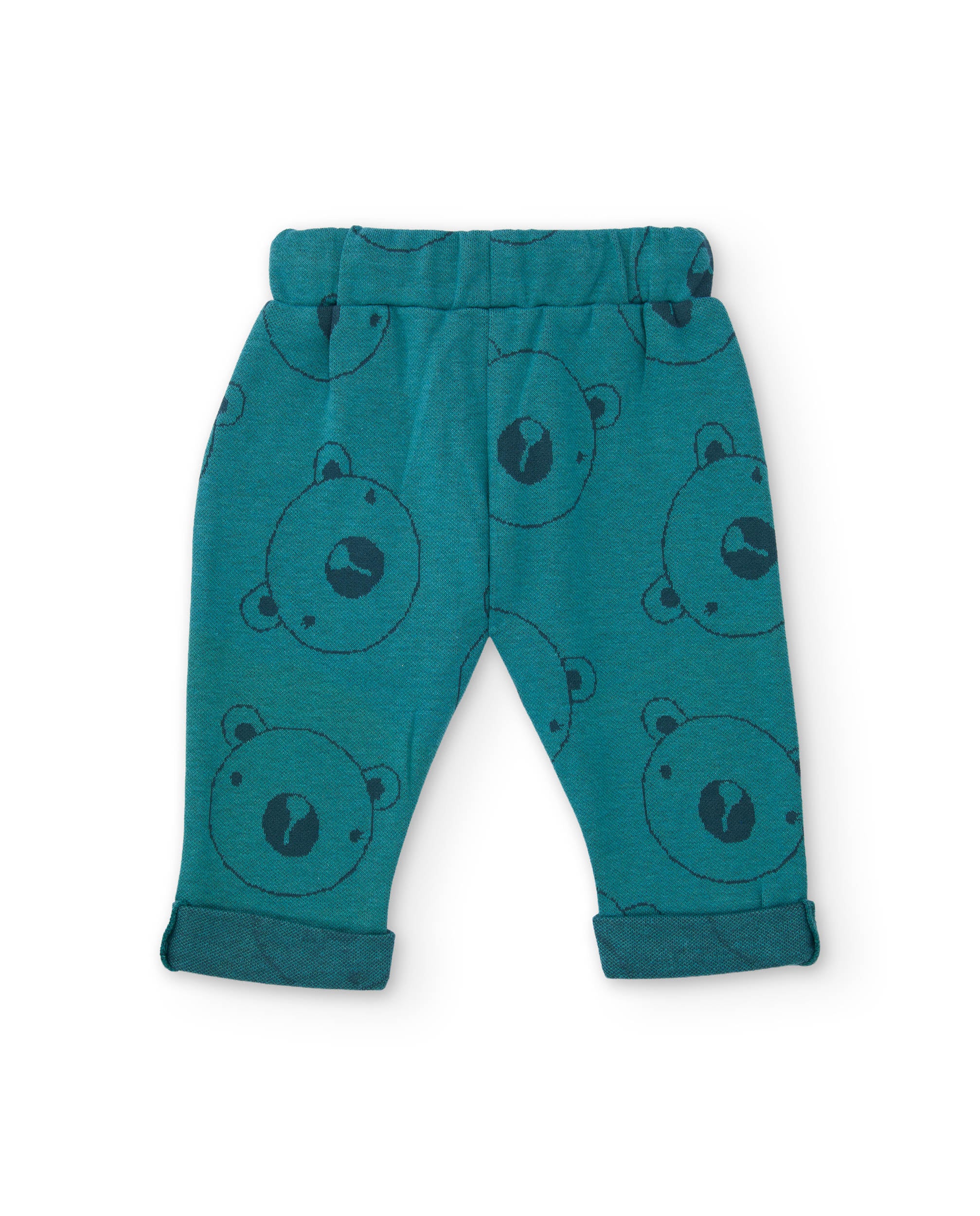 Conjunto de felpa de bebé de tres piezas con estampado de osos
