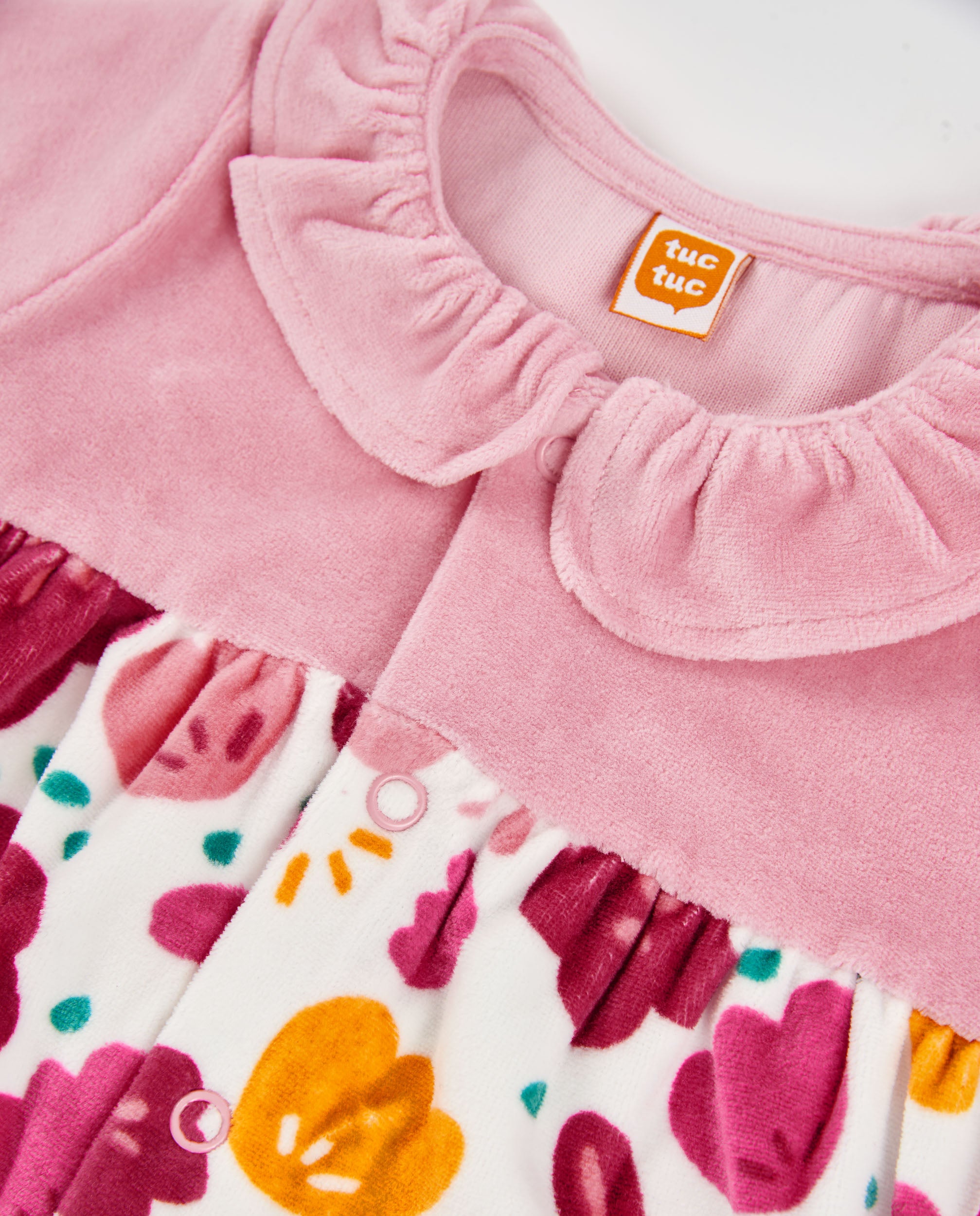 Pelele de punto de bebé con estampado floral