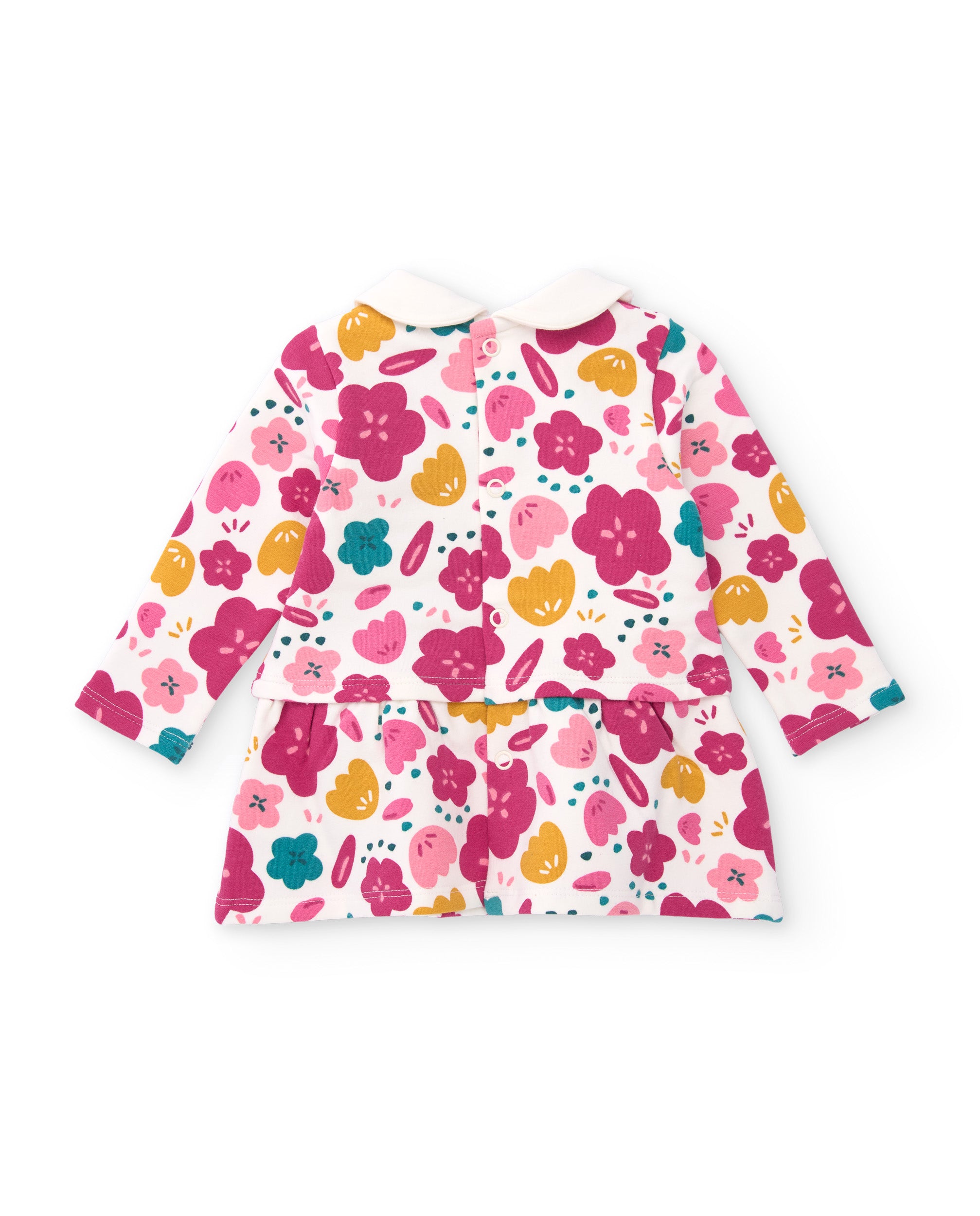 Vestido de felpa de bebé con cuello redondo