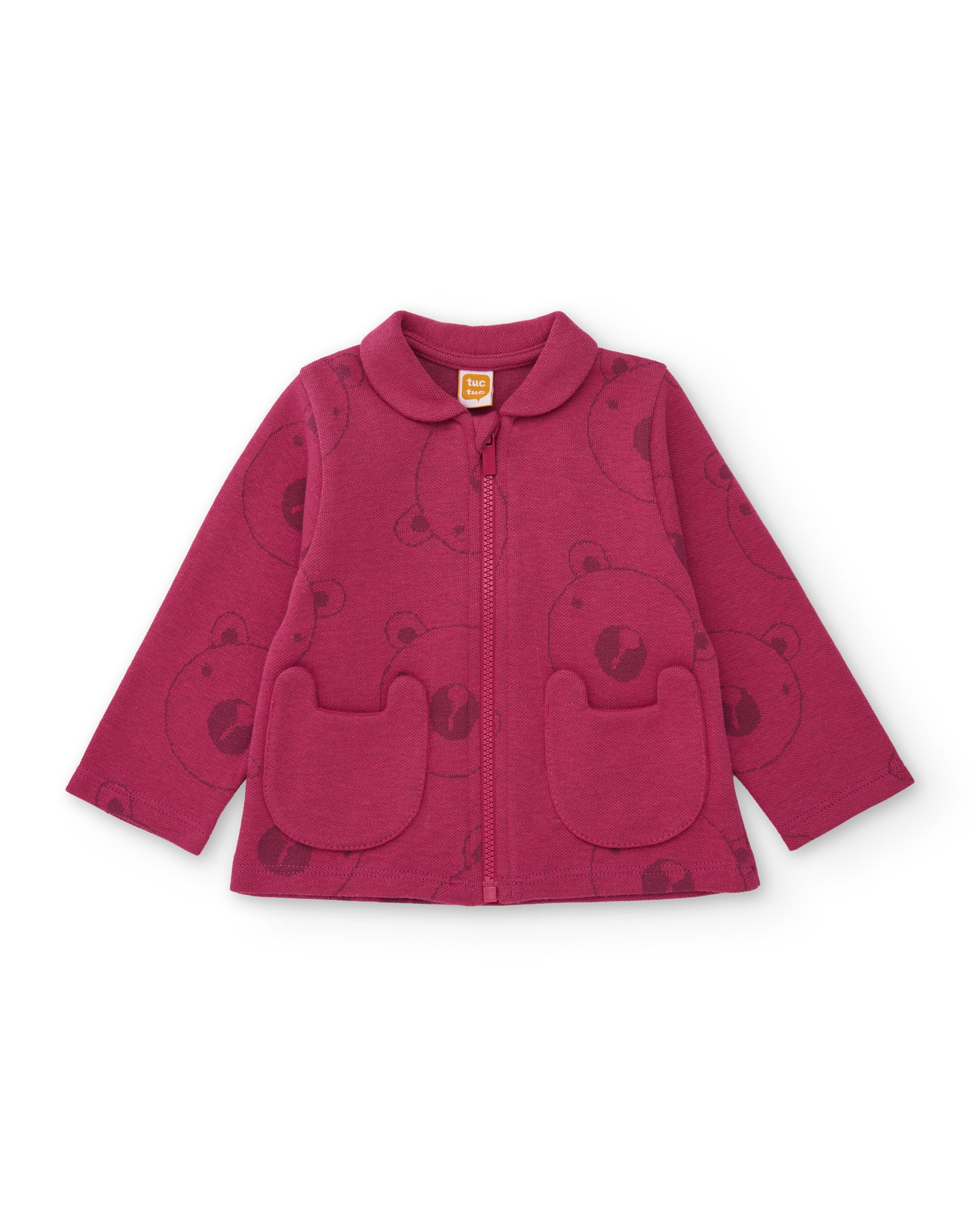 Conjunto de felpa de bebé con chaqueta con cremallera