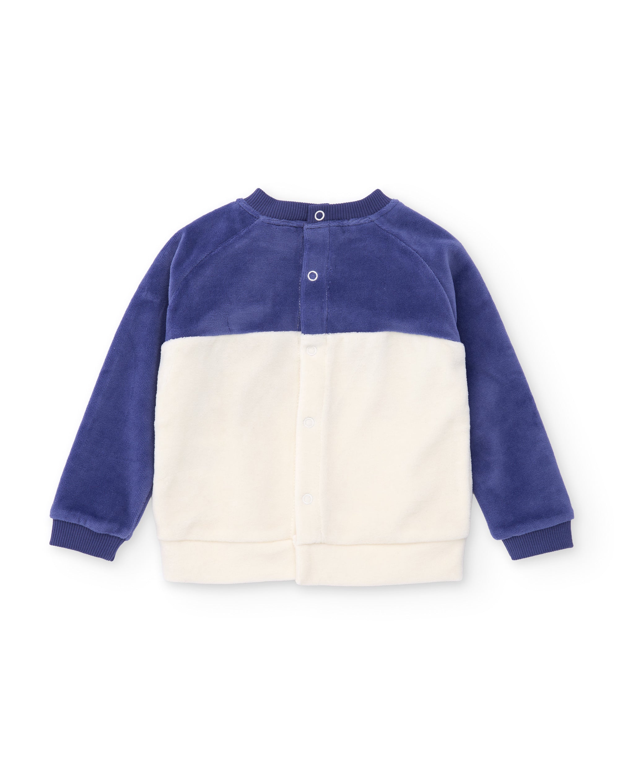 Conjunto de felpa de bebé con aplique de perrito