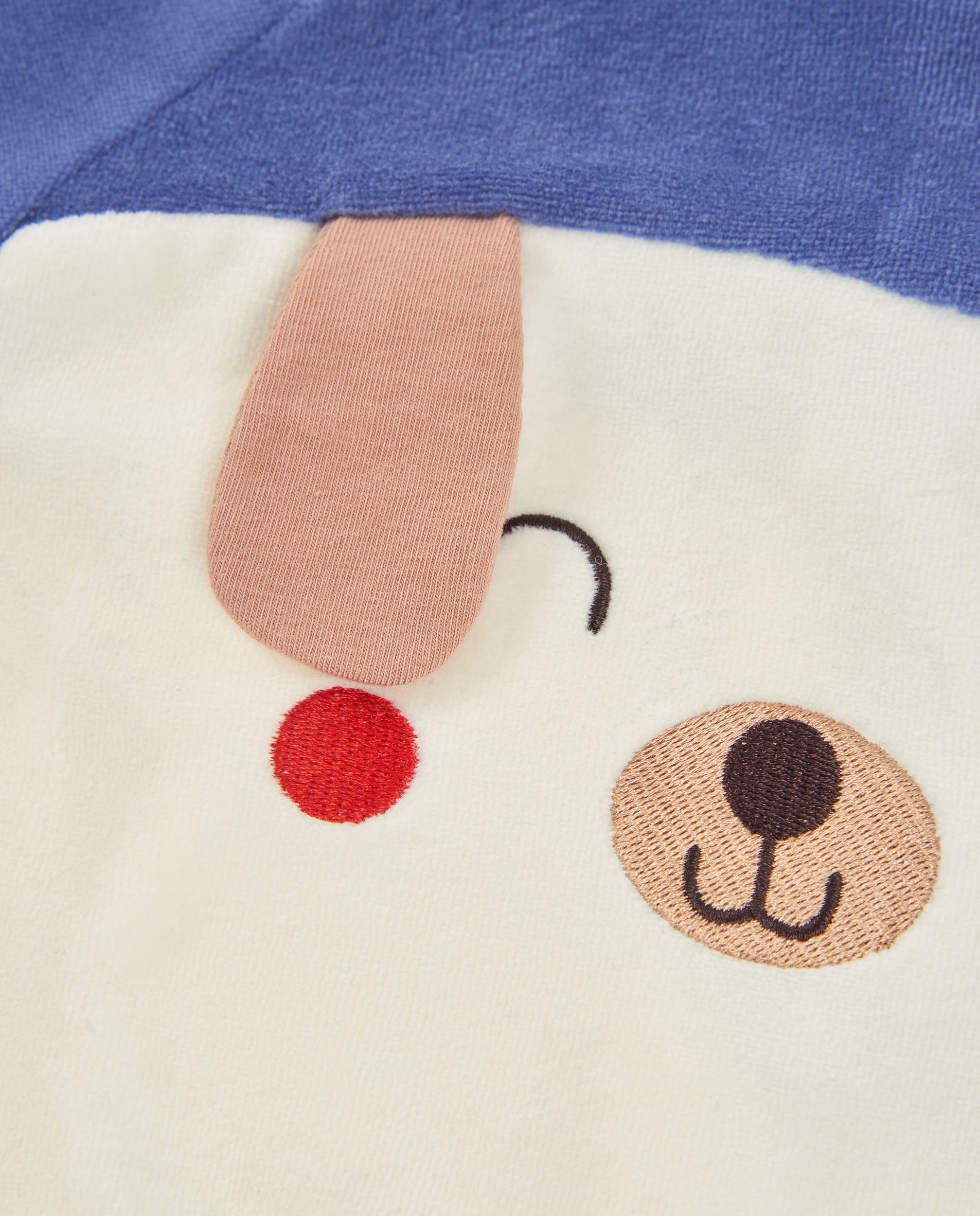 Conjunto de felpa de bebé con aplique de perrito