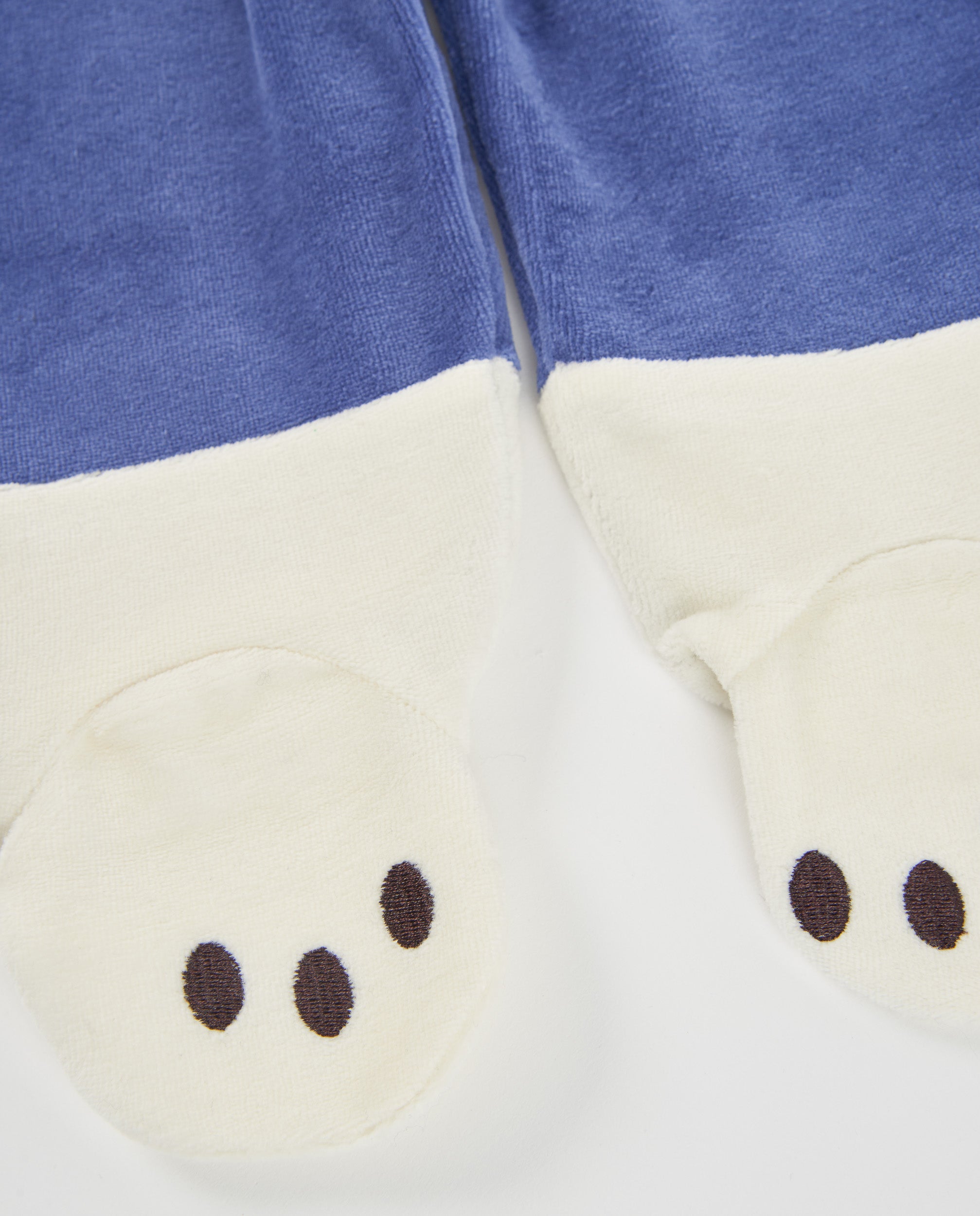 Conjunto de felpa de bebé con aplique de perrito
