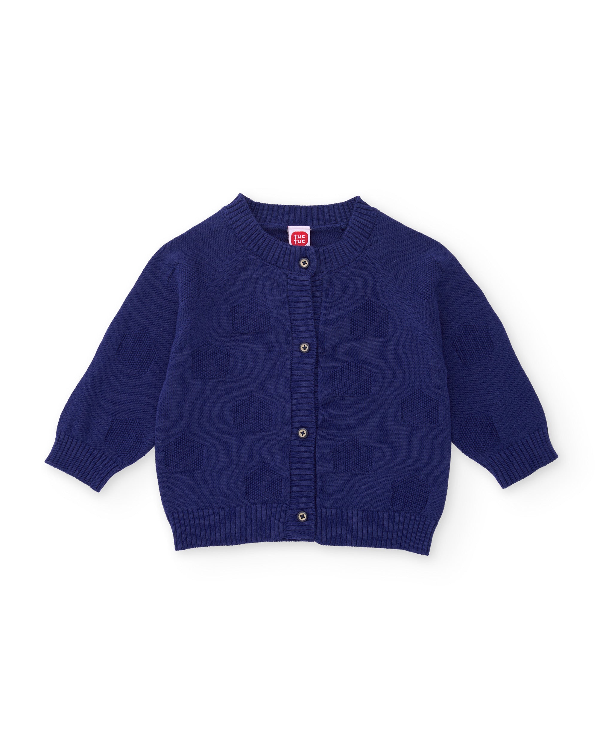 Chaqueta de tricot de bebé con botones frontales