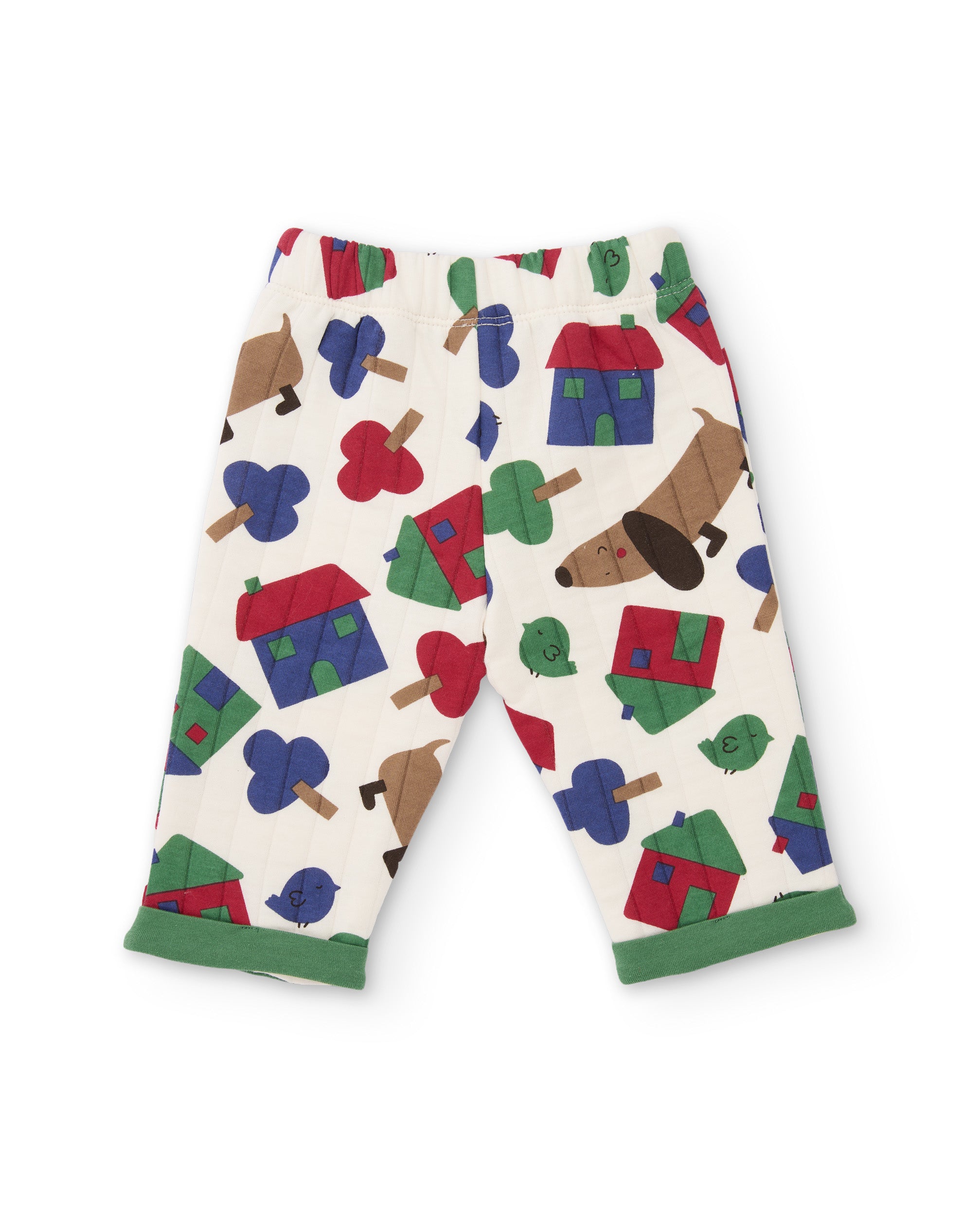 Conjunto de felpa de bebé con bolsillo frontal estampado