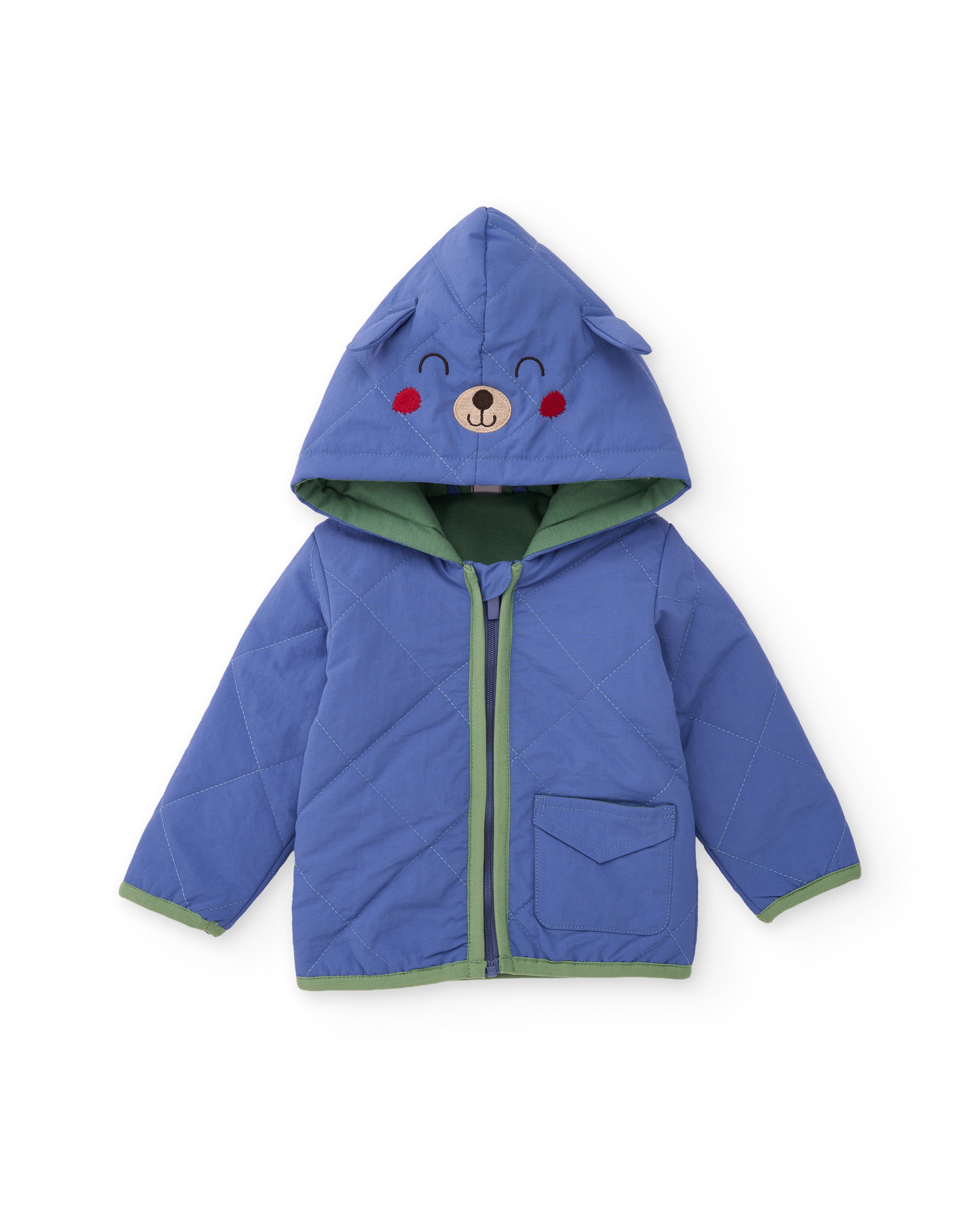 Chaqueta de tela plana de bebé con acolchado