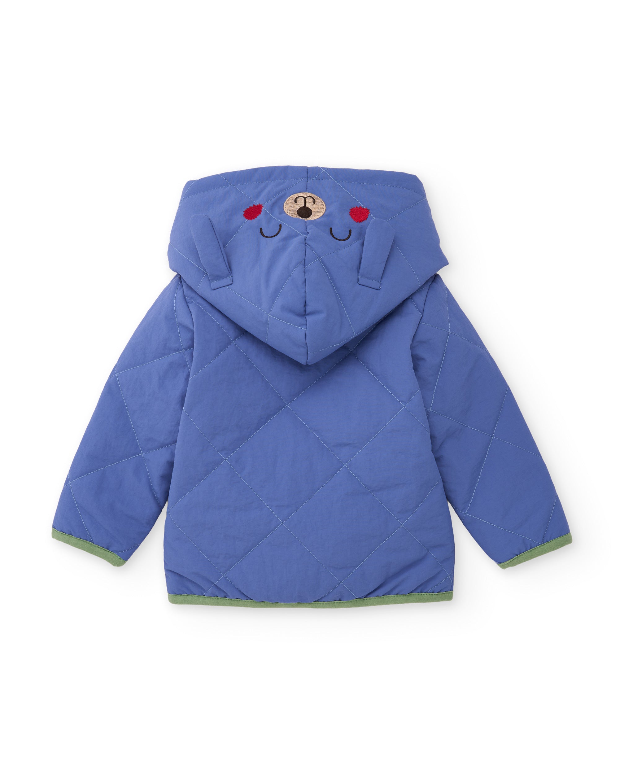 Chaqueta de tela plana de bebé con acolchado