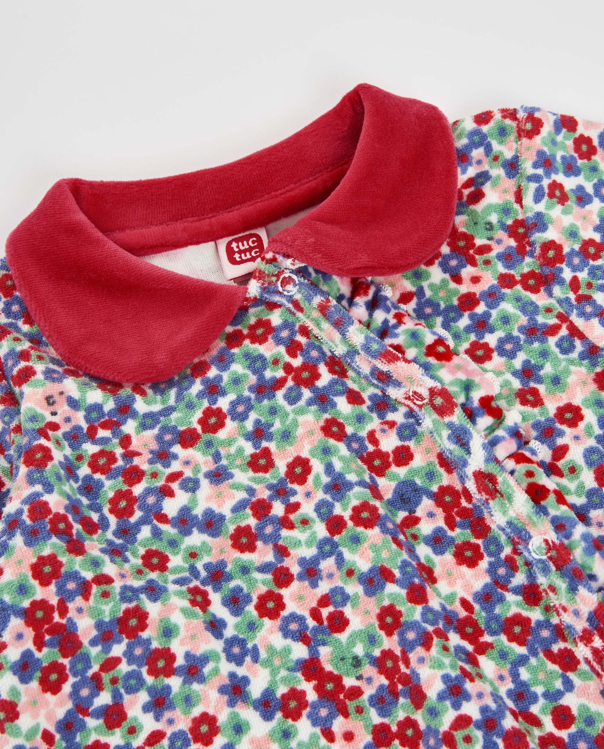 Pelele de punto de bebé con estampado floral
