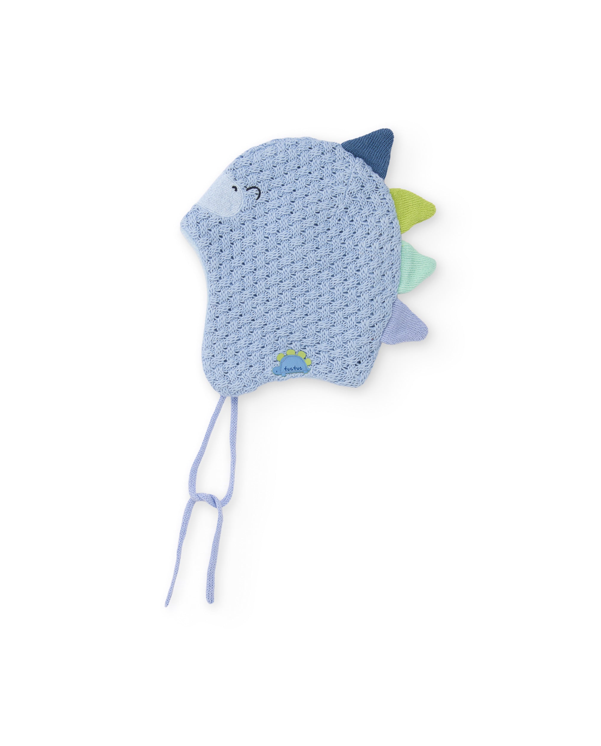 Gorro de bebé tricot con diseño dinosaurio