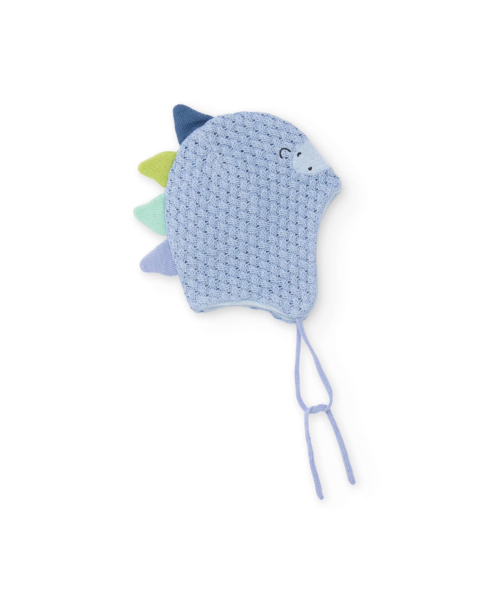 Gorro de bebé tricot con diseño dinosaurio