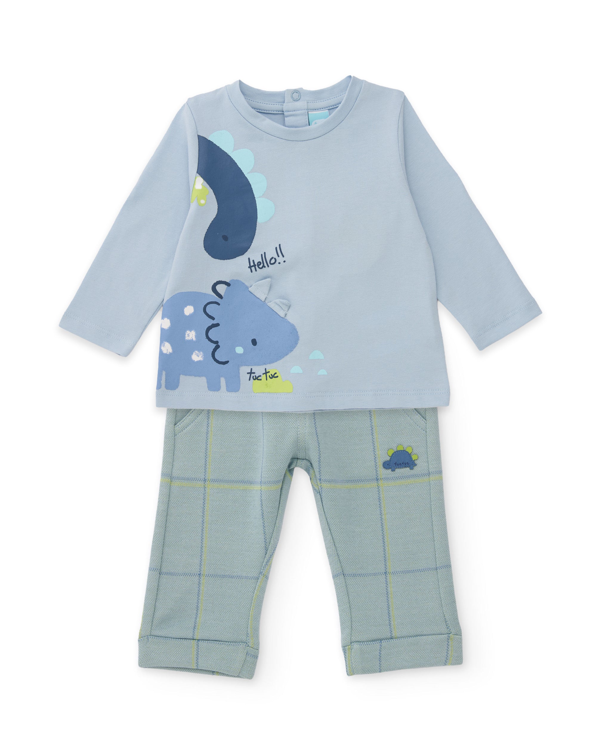 Conjunto de felpa de bebé con estampado de dinosaurios