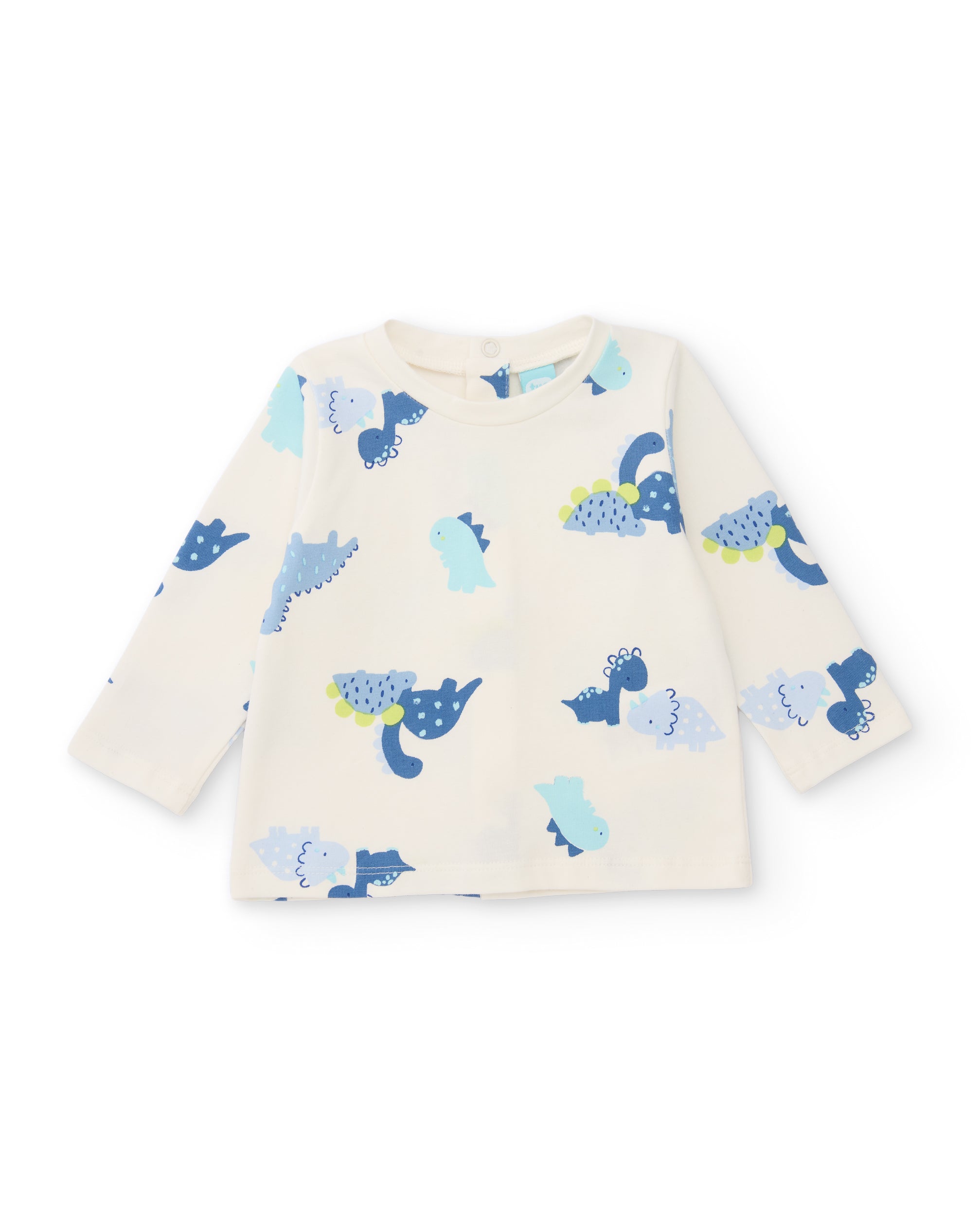 Conjunto de bebé con camiseta de punto y pichi de cuadros de tela plana