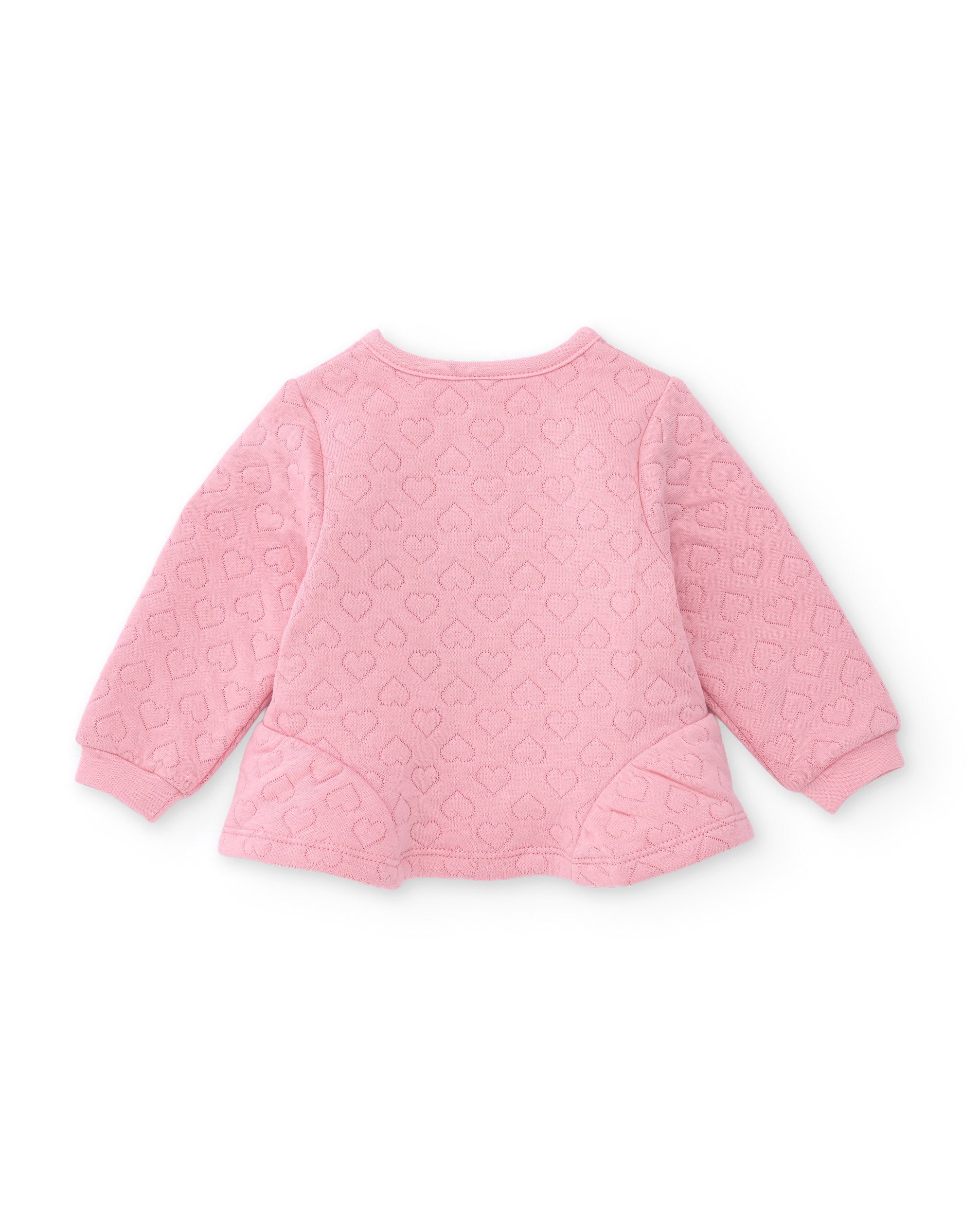 Conjunto de felpa de bebé con estampado de corazones