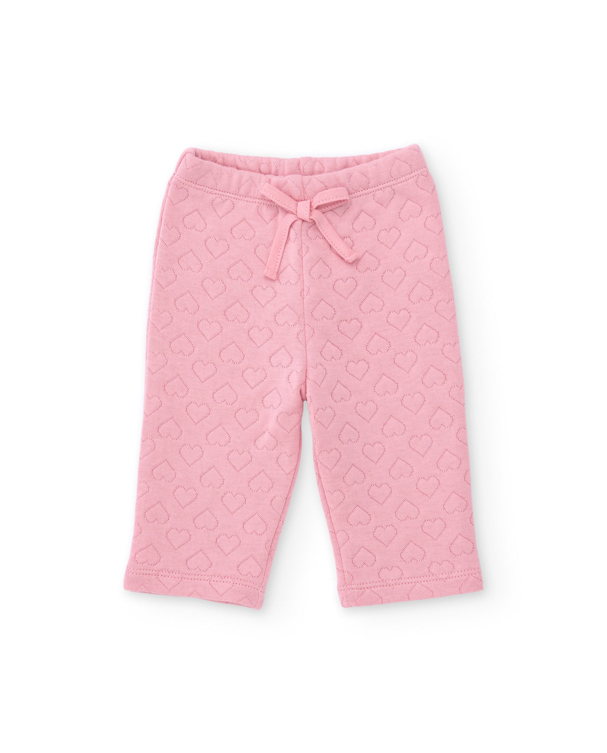 Conjunto de felpa de bebé con estampado de corazones