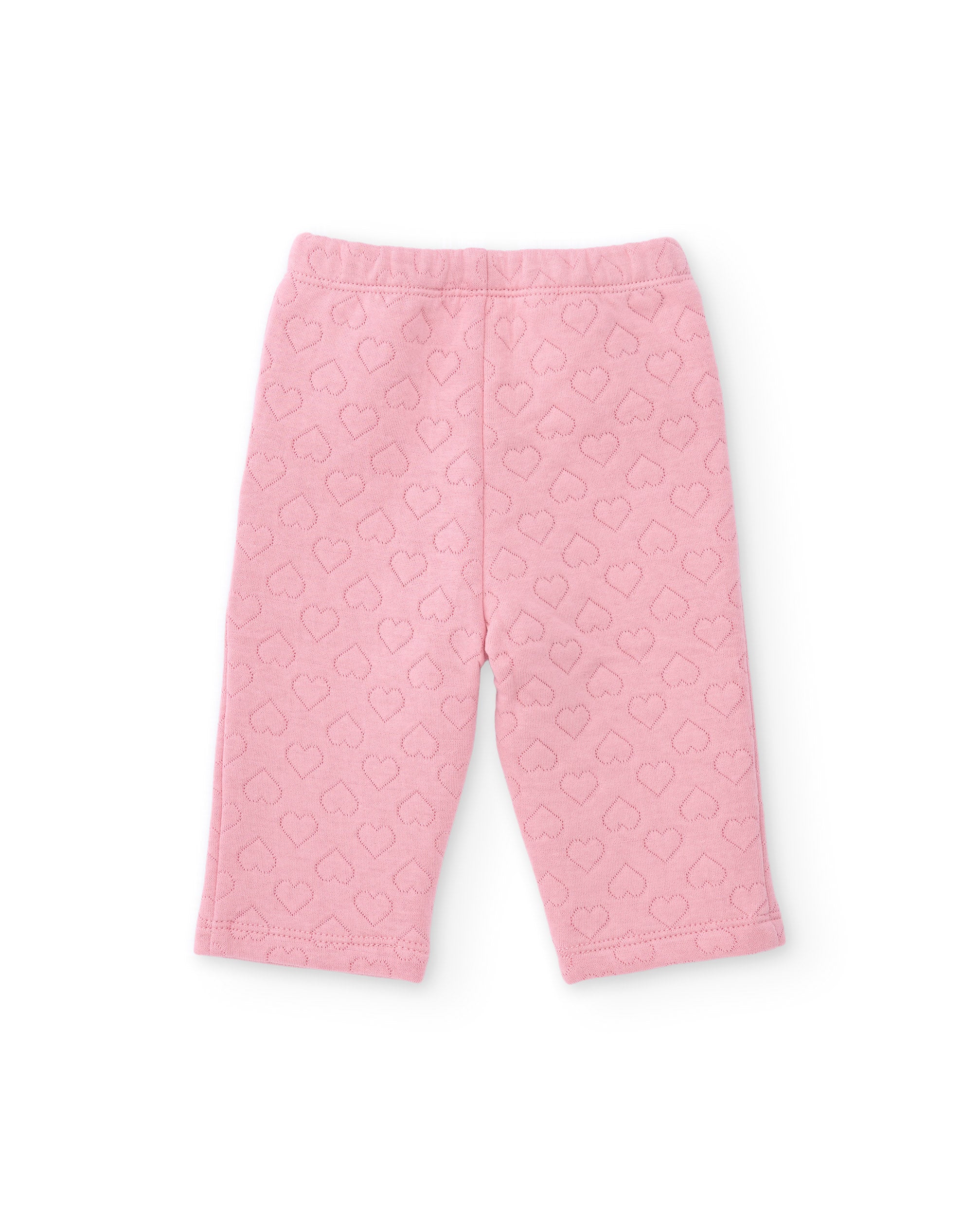 Conjunto de felpa de bebé con estampado de corazones
