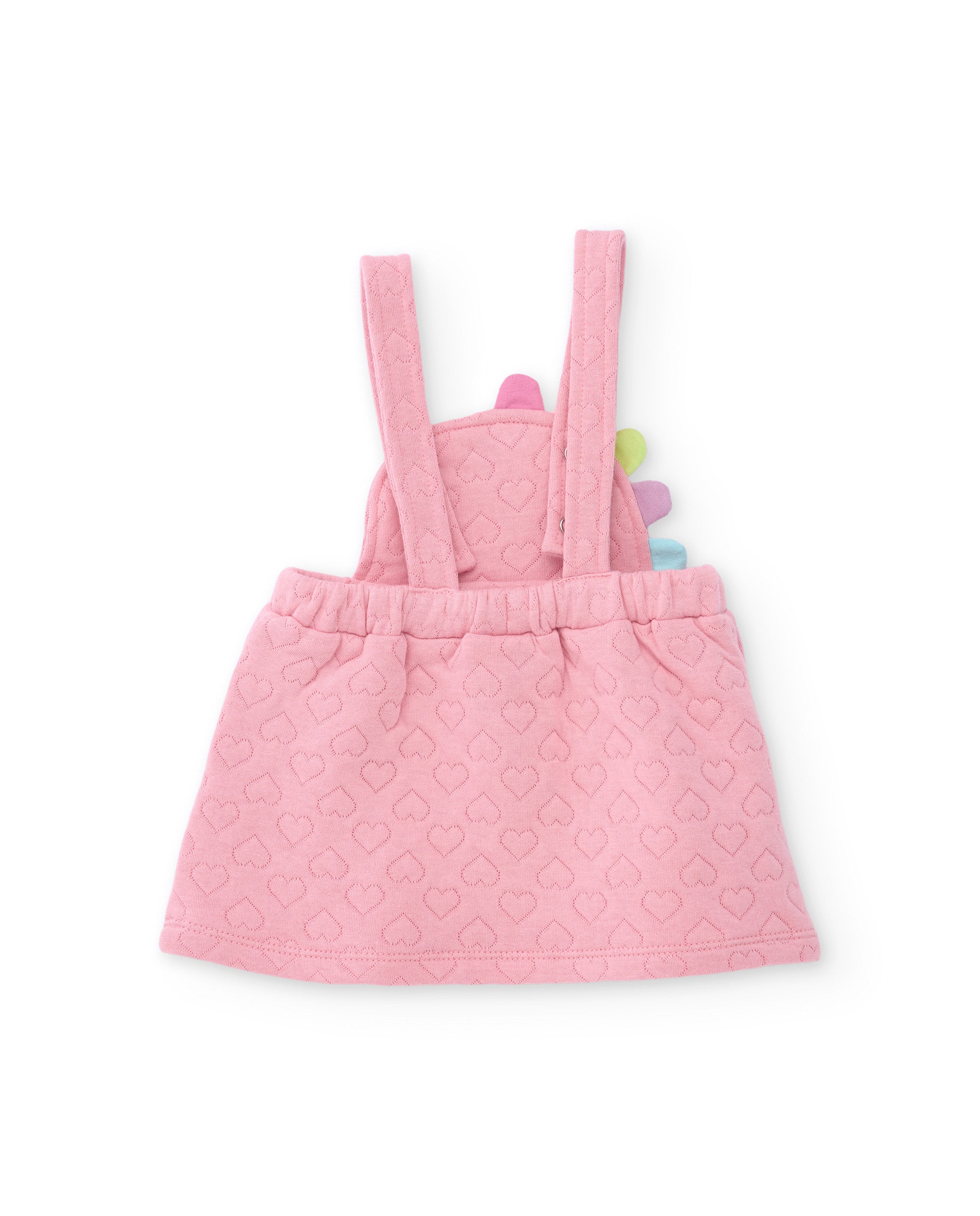 Conjunto de bebé con vestido de tela plana y camiseta de punto