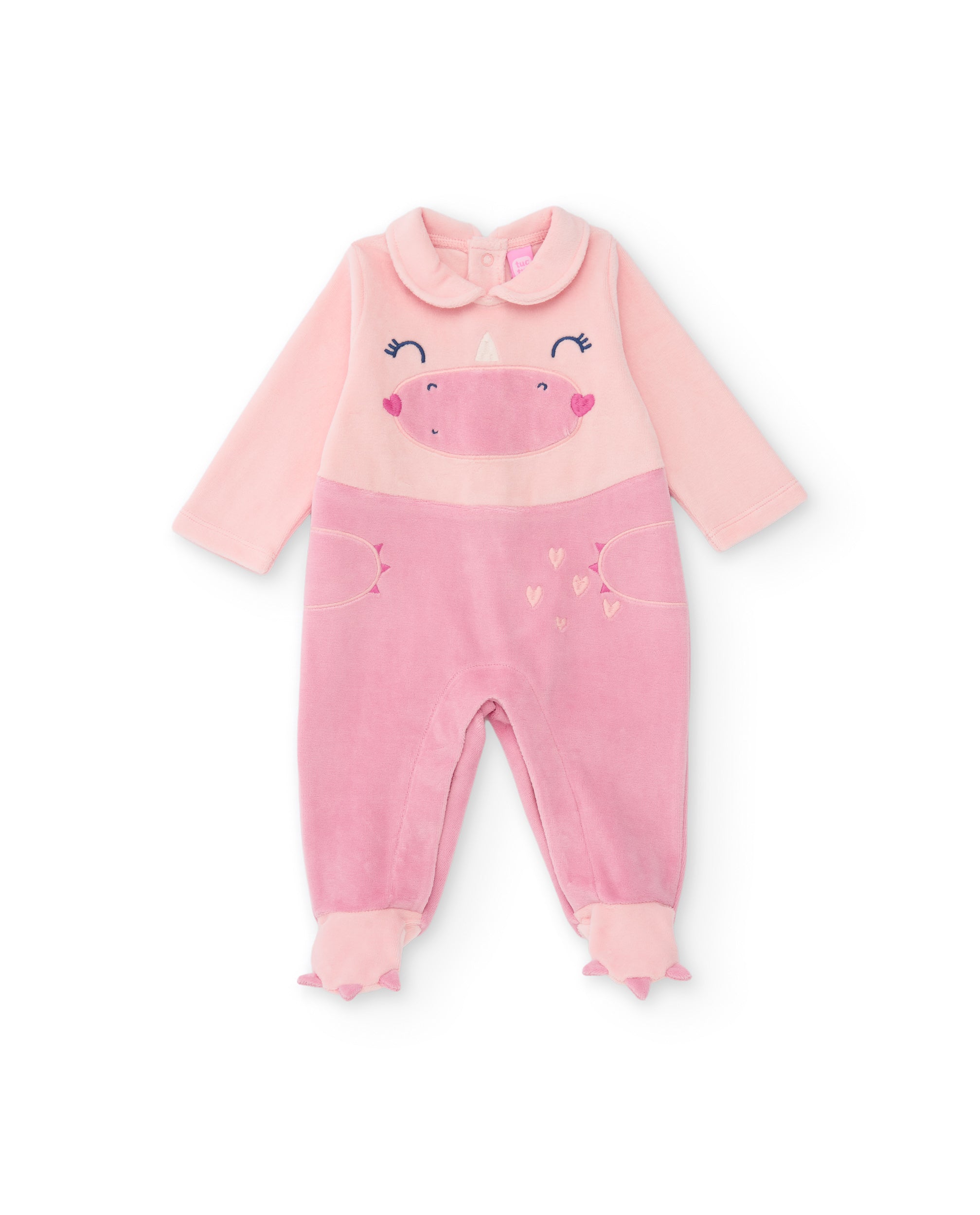 Pelele de felpa de bebé con diseño de dinosaurio