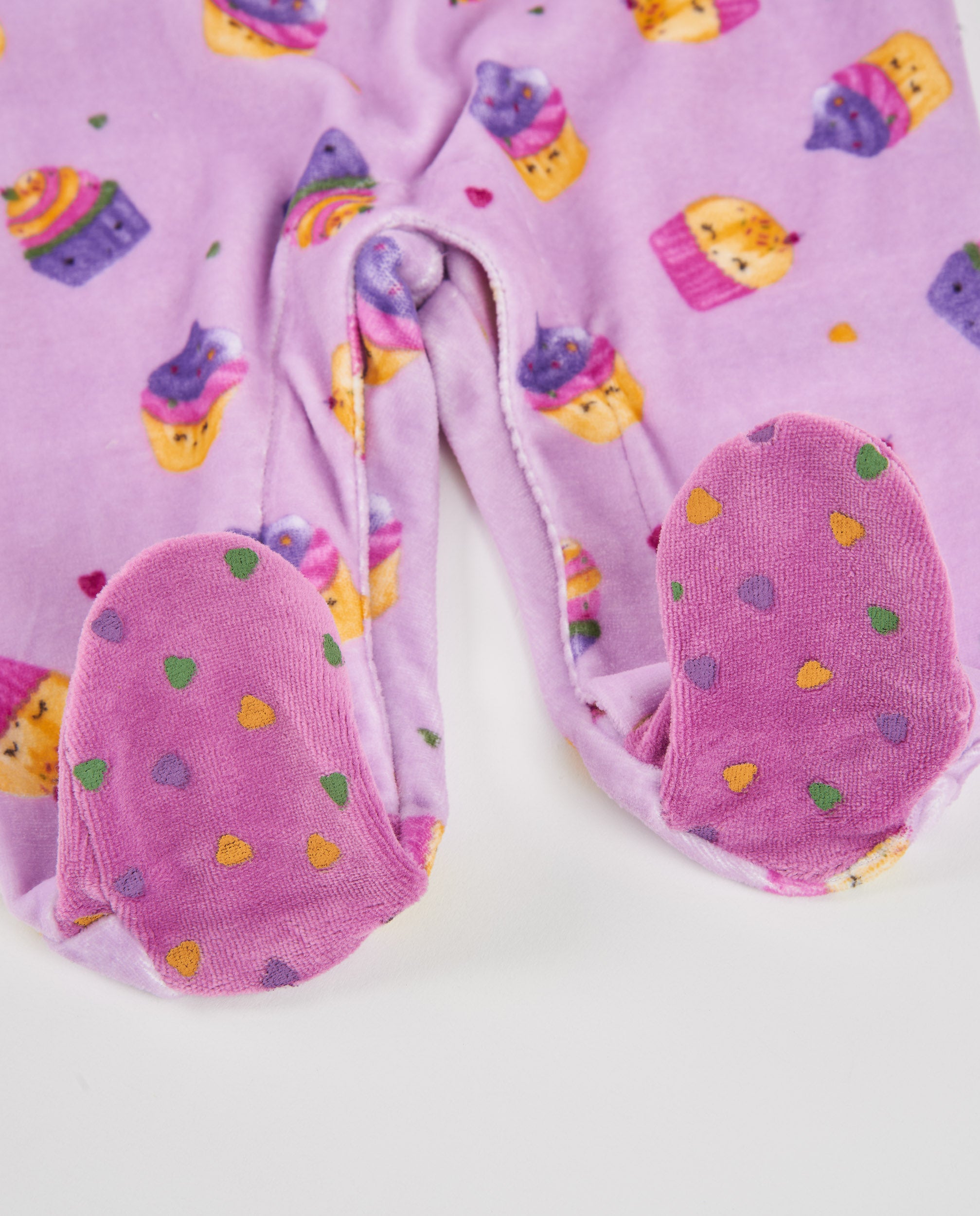 Pelele de punto de bebé con estampado de cupcakes