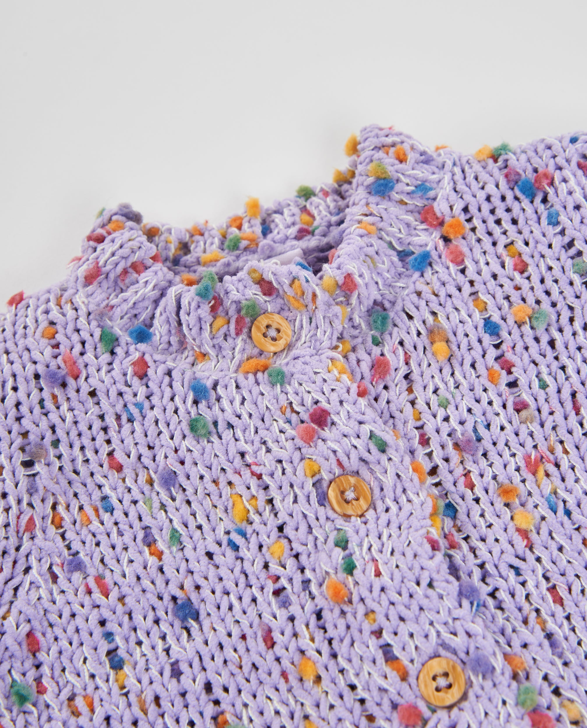 Chaqueta de tricot de bebé con estampado floral