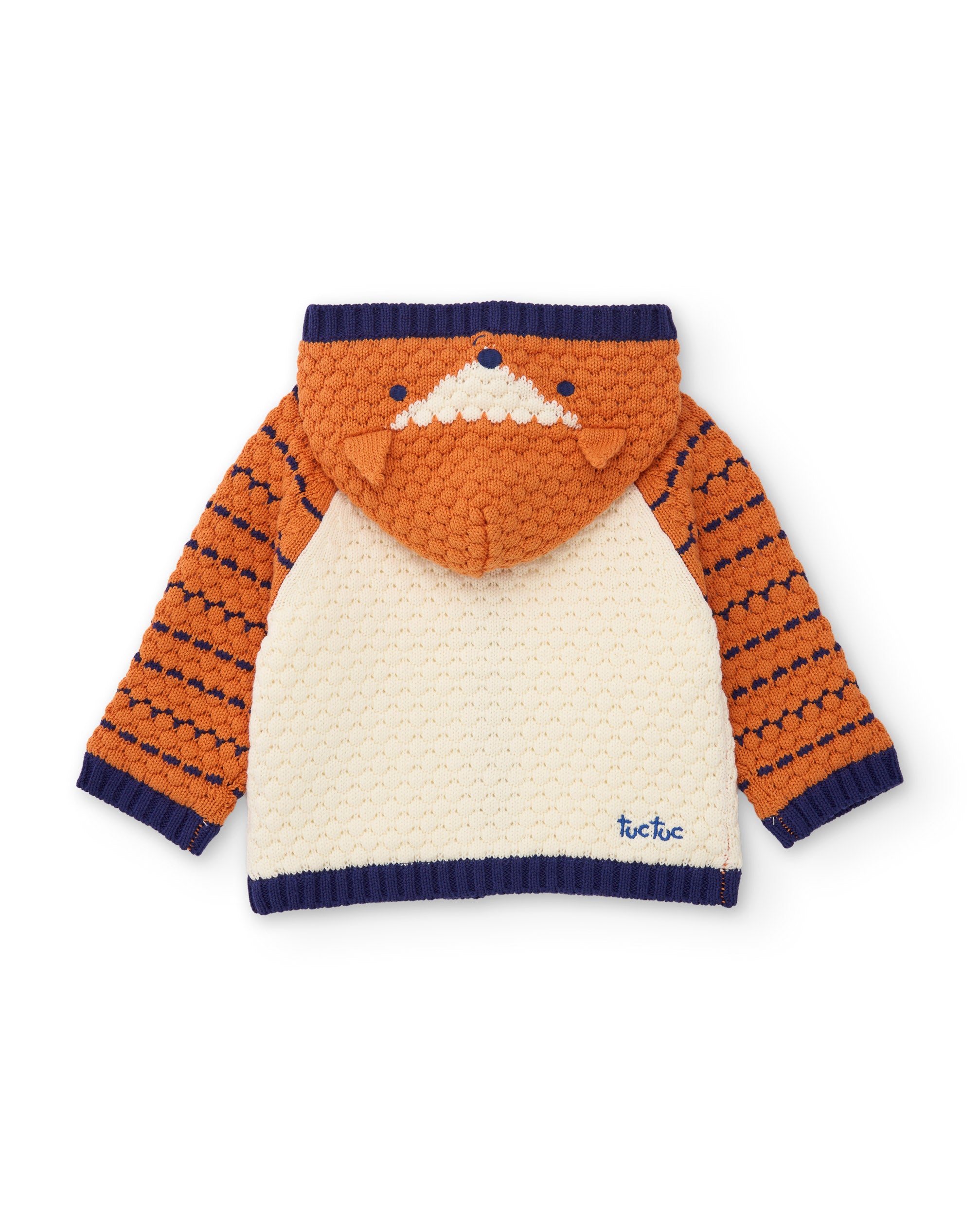 Chaqueta de tricot de bebé con capucha