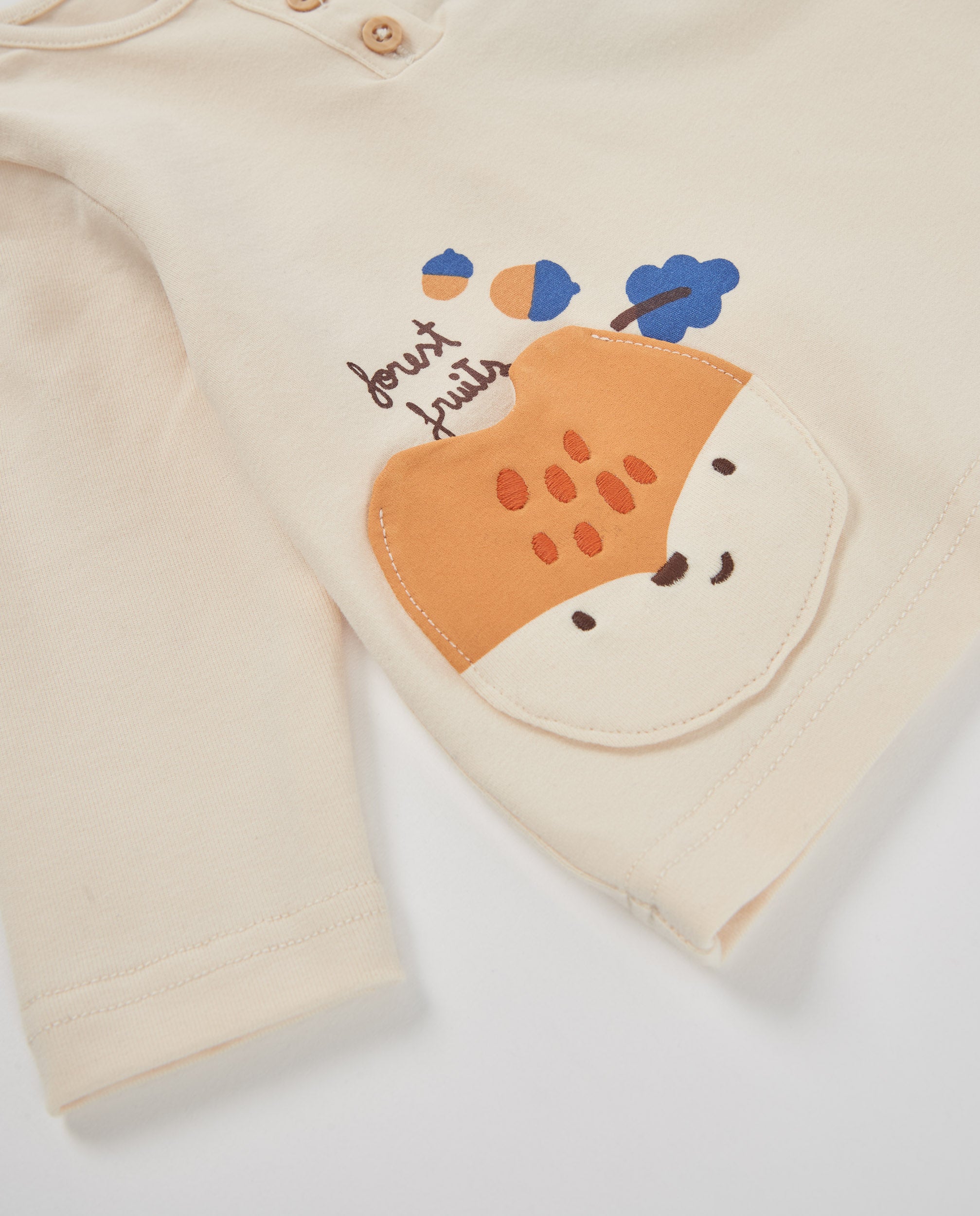 Conjunto de punto de bebé con camiseta estampada