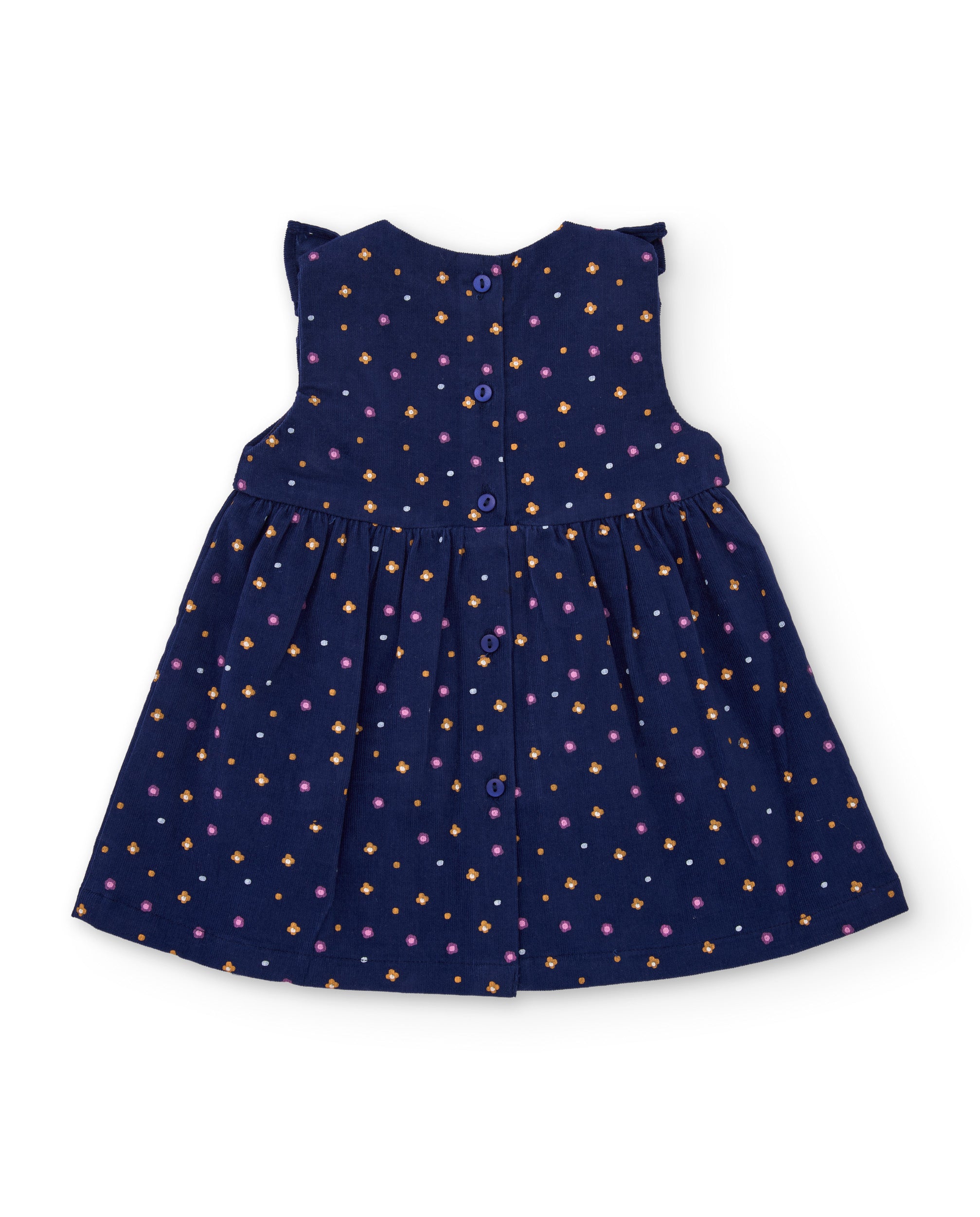Conjunto de bebé con camiseta de punto y vestido floral de tela plana