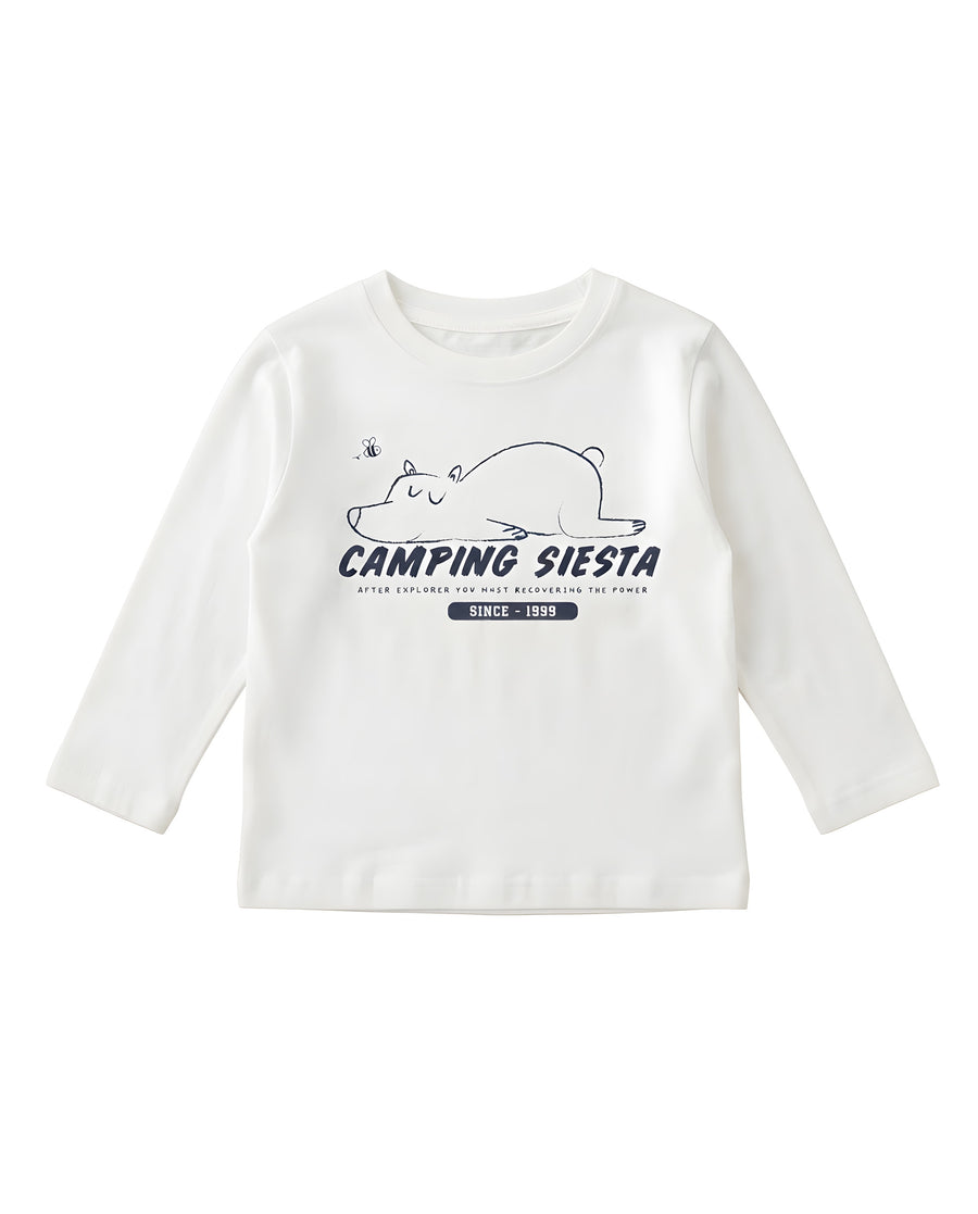 T-shirt enfant en maille à imprimé ours et toucher doux