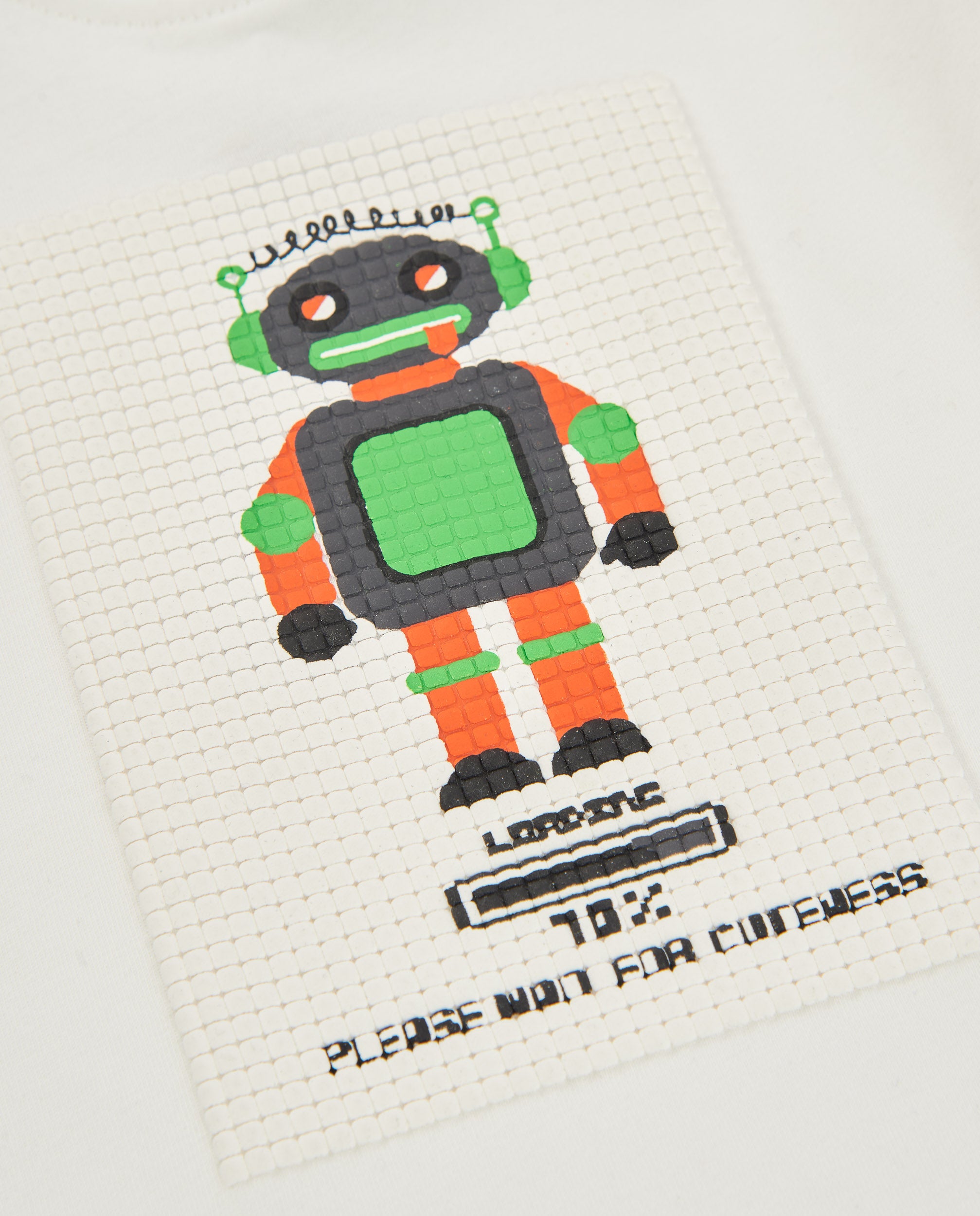 Camiseta de niño de punto con estampado de robot