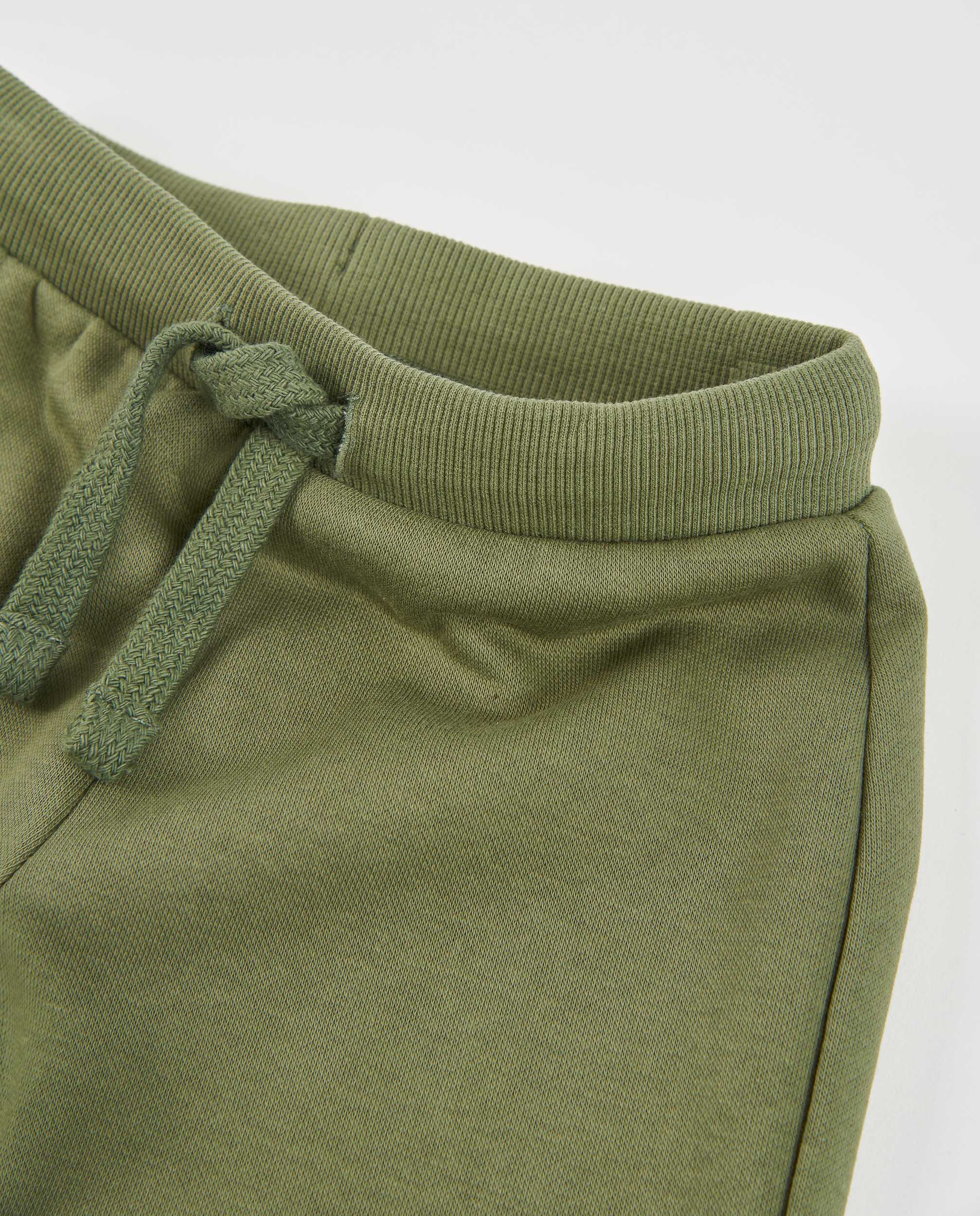 Pantalón de niño de felpa con cinturilla ajustable y cordón