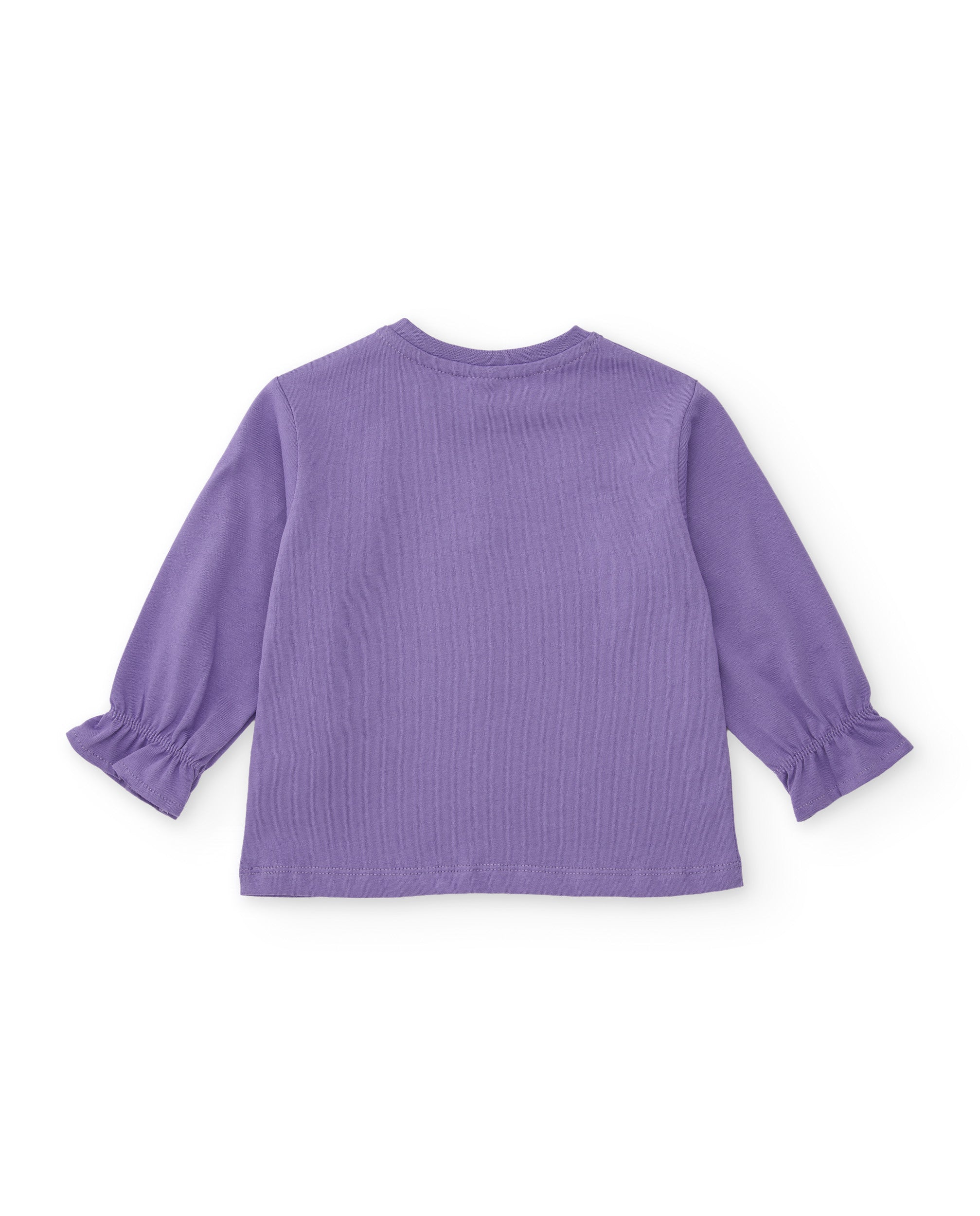 Camiseta de niña de punto con manga larga y estampado de animal