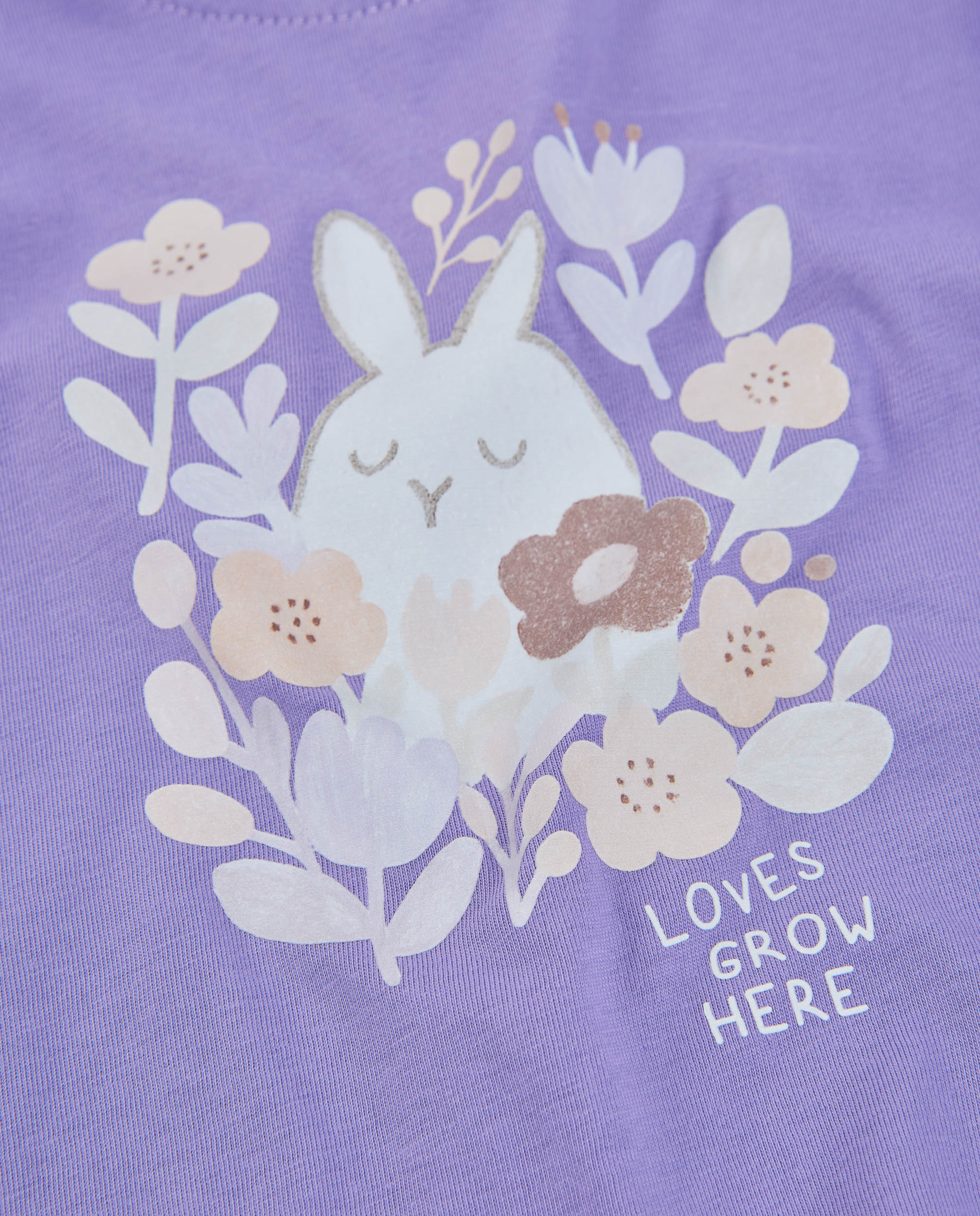 Camiseta de niña de punto con manga larga y estampado de animal