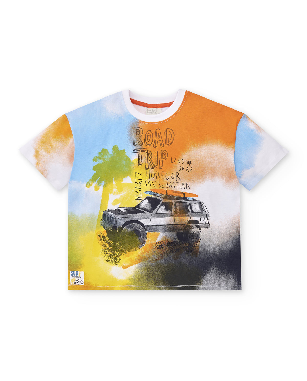 Camiseta punto blanco tie dye niño Sons of Fun