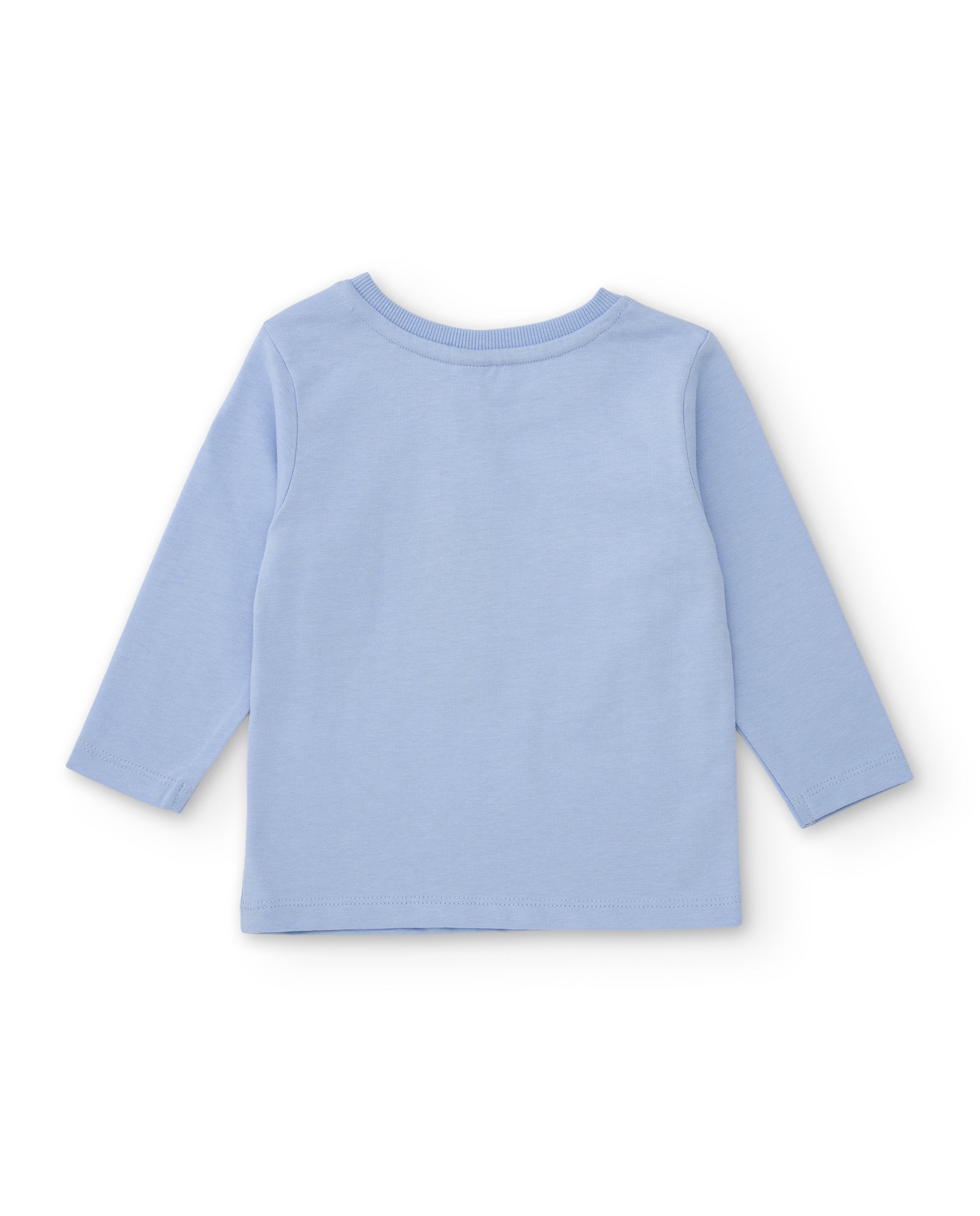 Camiseta de niño de punto con estampado de esquí y manga larga