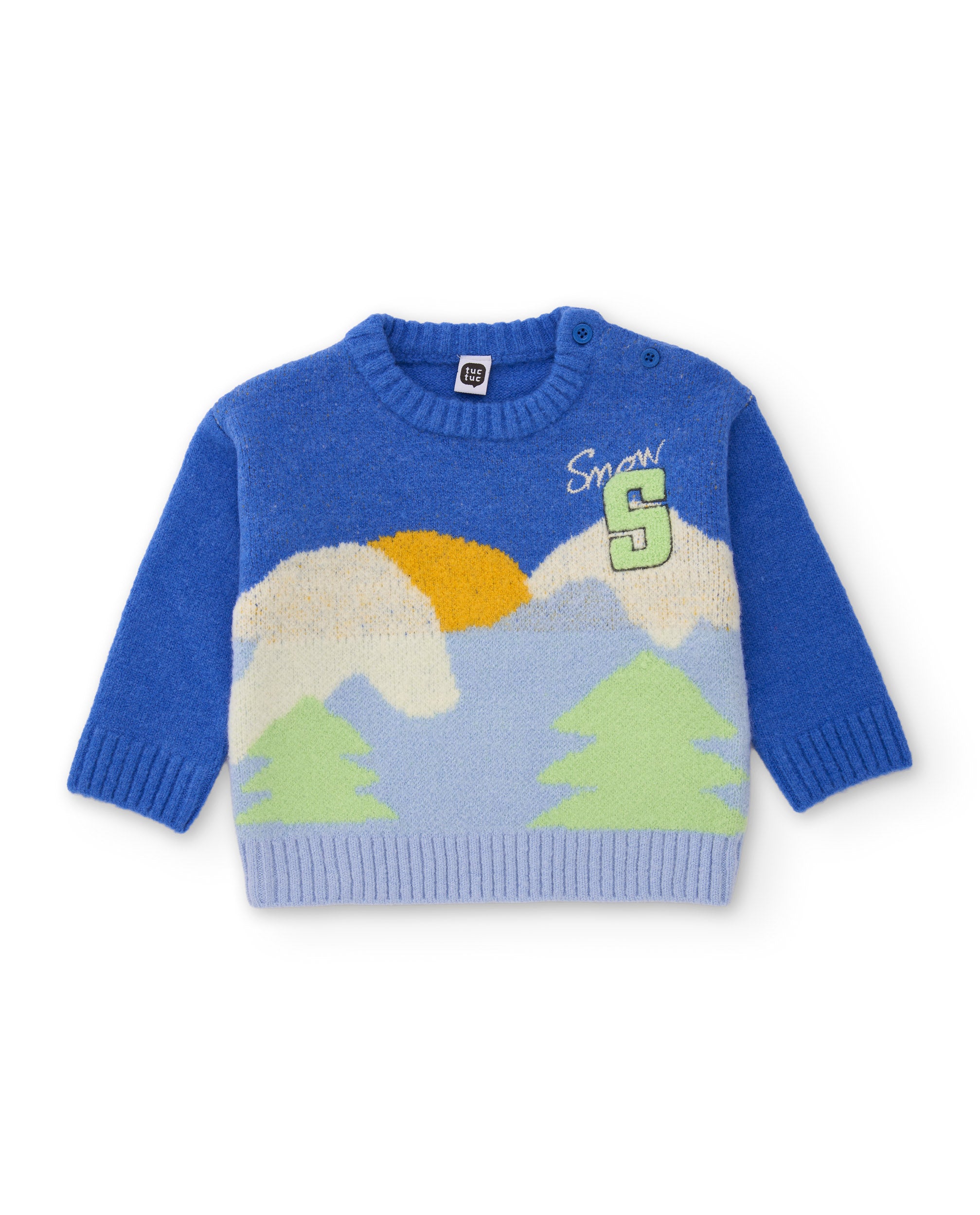 Jersey de niño de tricot con diseño de invierno