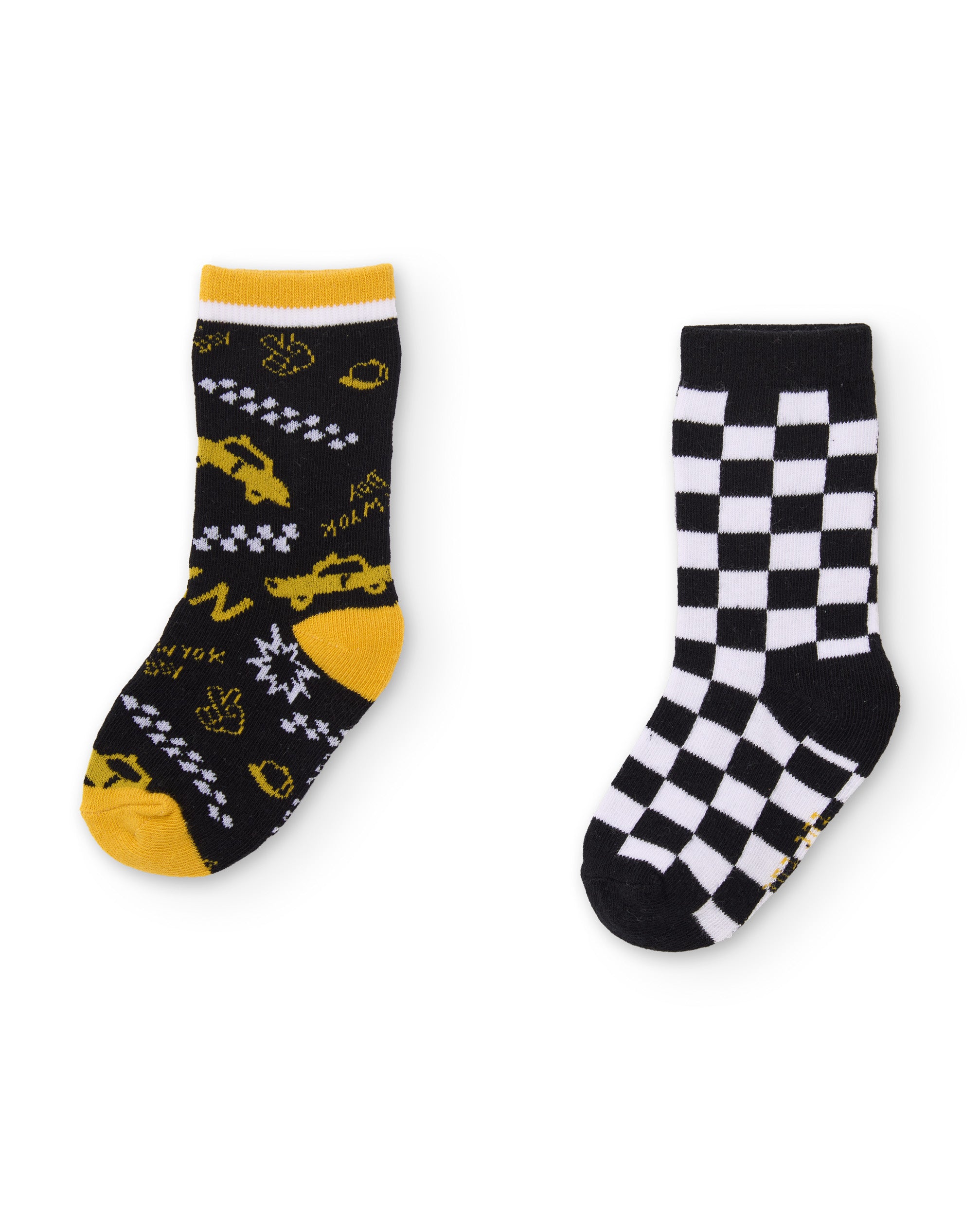 Set de calcetines de niño de tricot con estampado geométrico